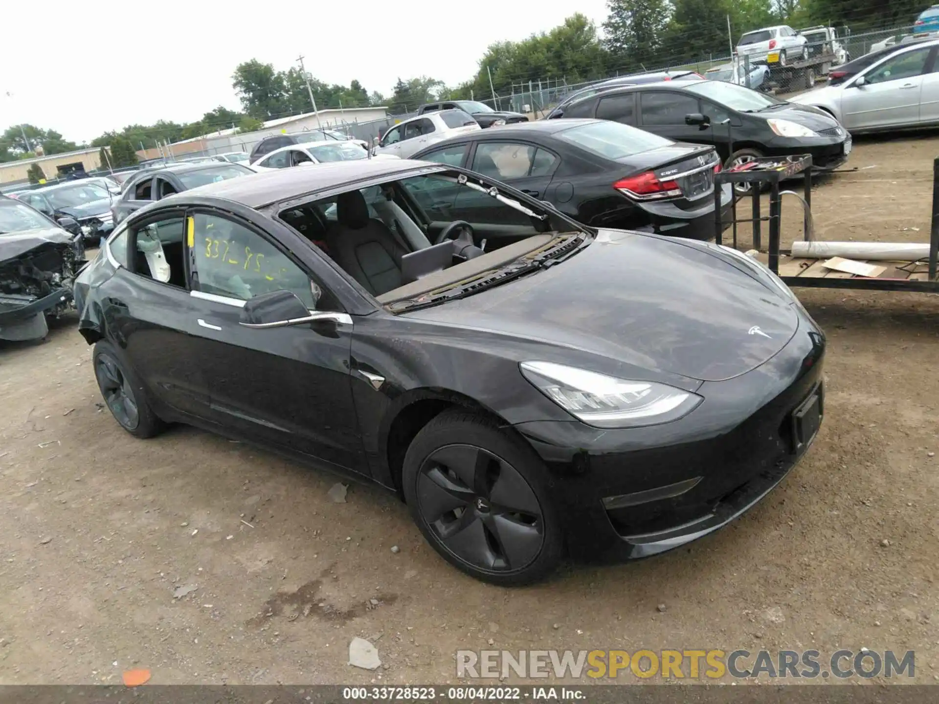 1 Photograph of a damaged car 5YJ3E1EA7KF296984 TESLA MODEL 3 2019