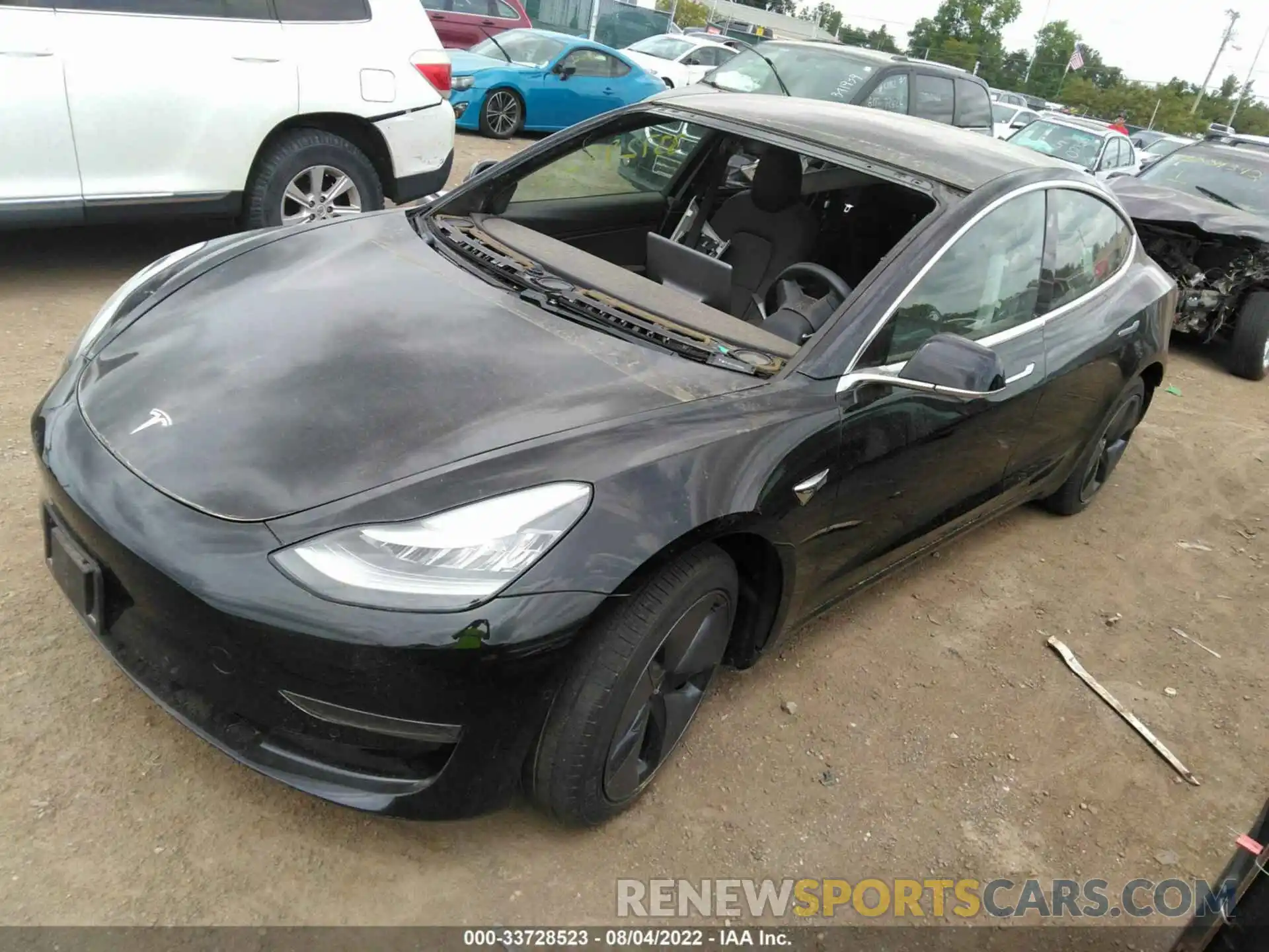 2 Photograph of a damaged car 5YJ3E1EA7KF296984 TESLA MODEL 3 2019