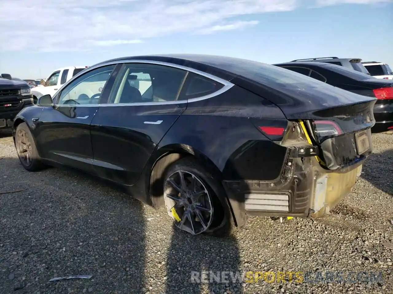 2 Photograph of a damaged car 5YJ3E1EA7KF297150 TESLA MODEL 3 2019