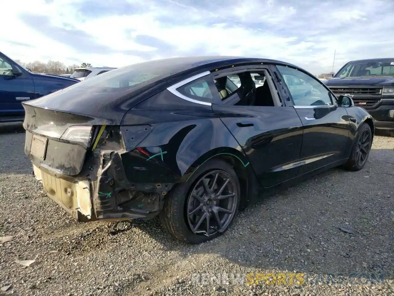 3 Photograph of a damaged car 5YJ3E1EA7KF297150 TESLA MODEL 3 2019