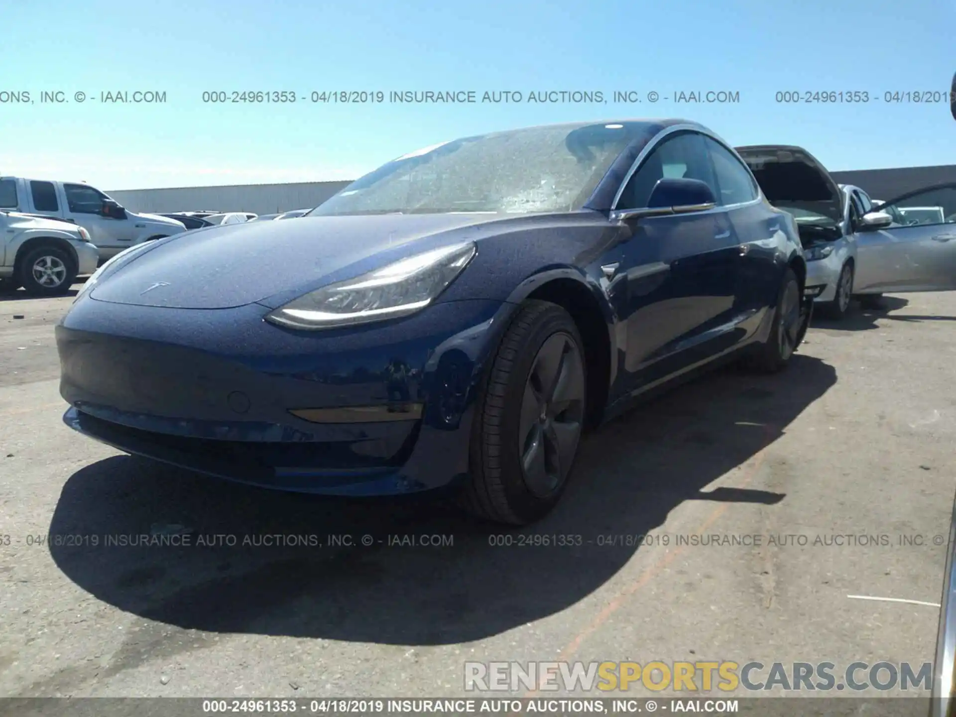 2 Photograph of a damaged car 5YJ3E1EA7KF299531 TESLA MODEL 3 2019