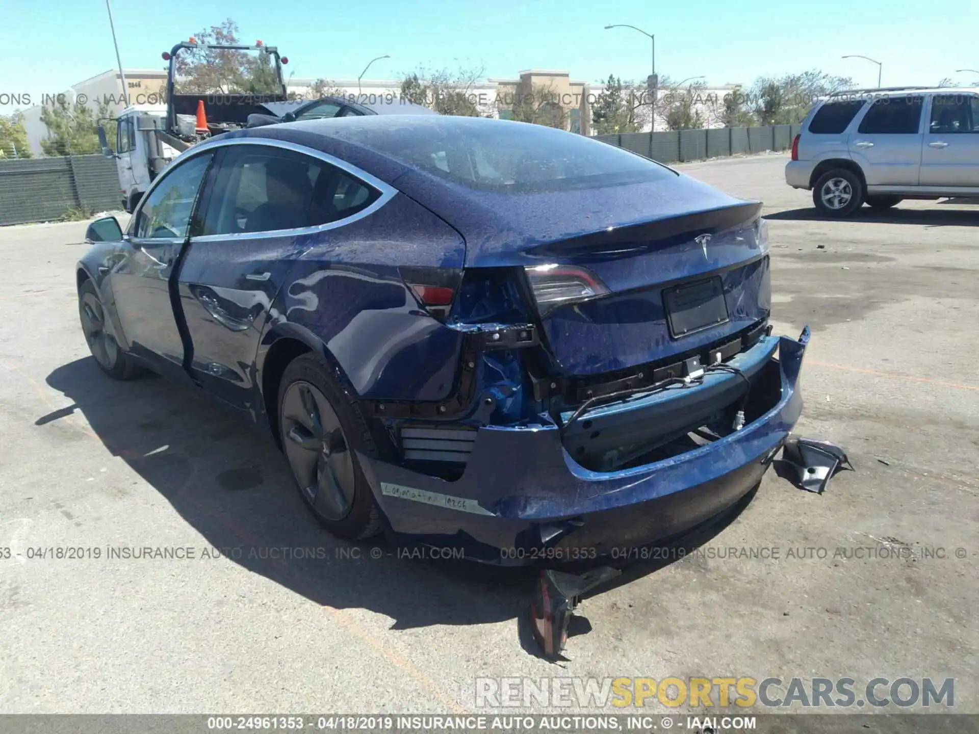 3 Photograph of a damaged car 5YJ3E1EA7KF299531 TESLA MODEL 3 2019