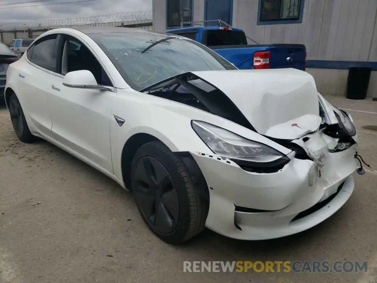 1 Photograph of a damaged car 5YJ3E1EA7KF299870 TESLA MODEL 3 2019