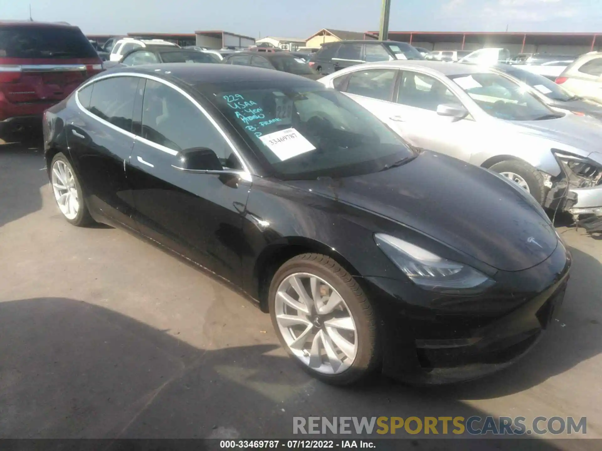 1 Photograph of a damaged car 5YJ3E1EA7KF302251 TESLA MODEL 3 2019