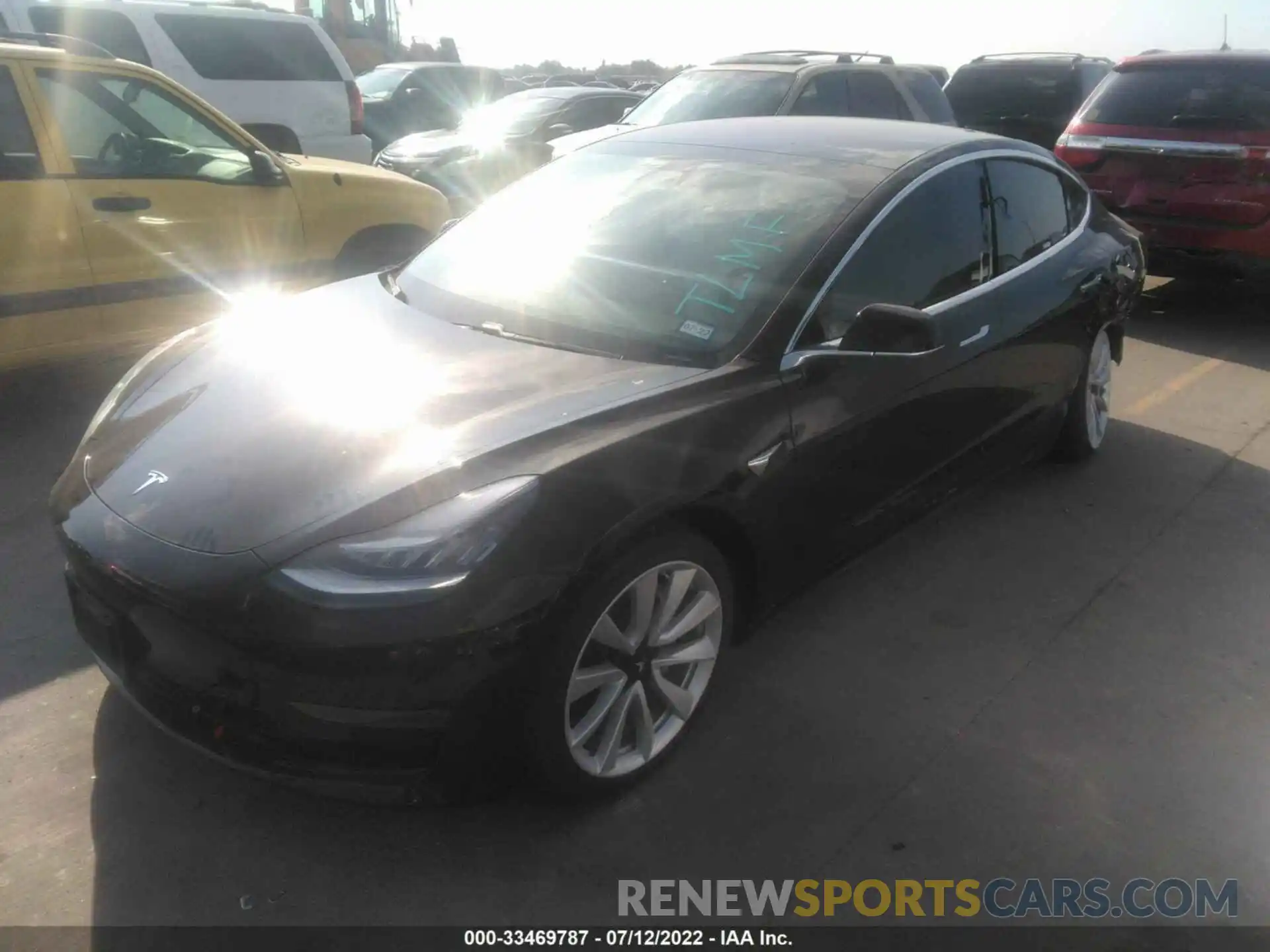 2 Photograph of a damaged car 5YJ3E1EA7KF302251 TESLA MODEL 3 2019