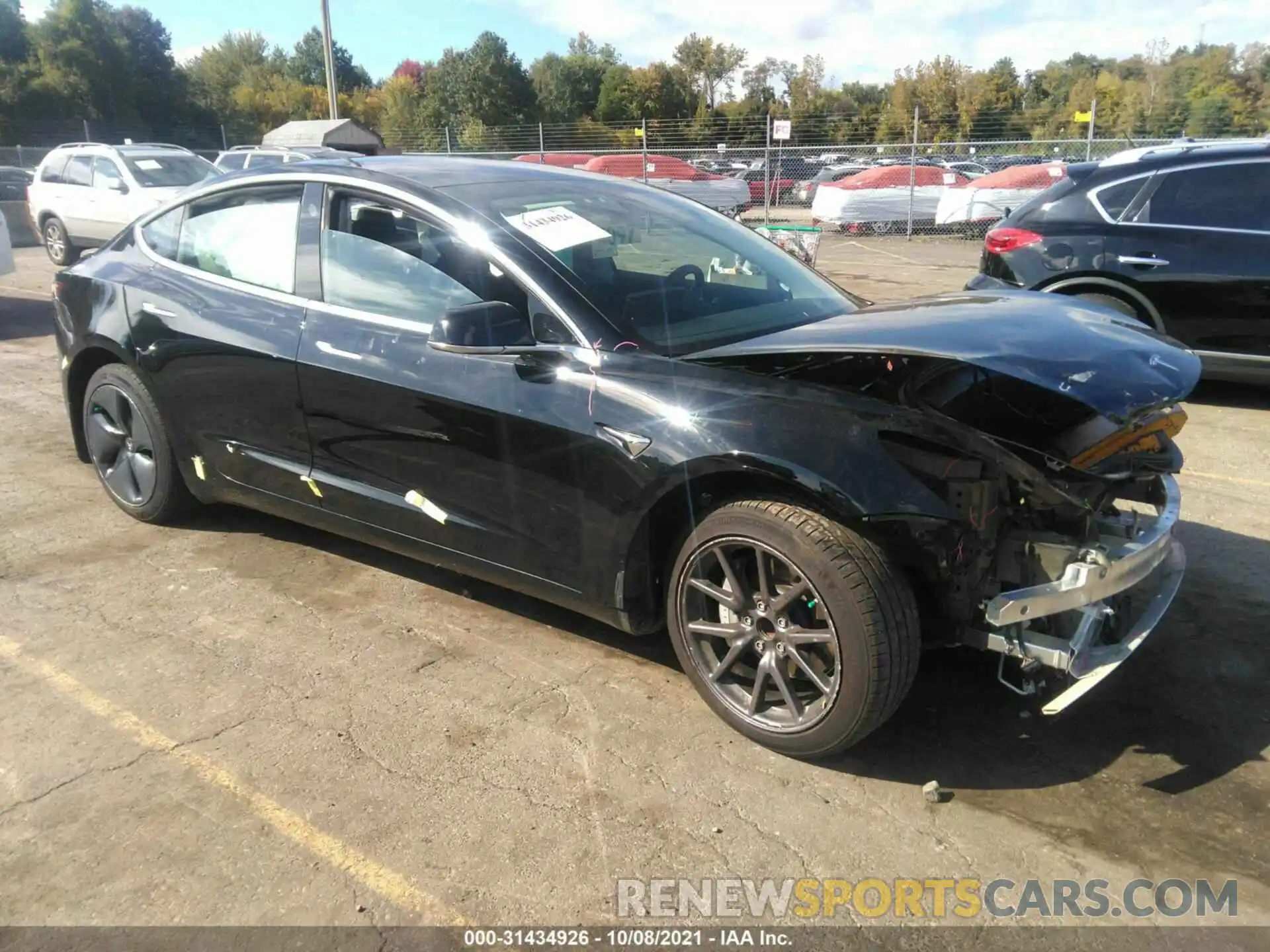 1 Photograph of a damaged car 5YJ3E1EA7KF305246 TESLA MODEL 3 2019