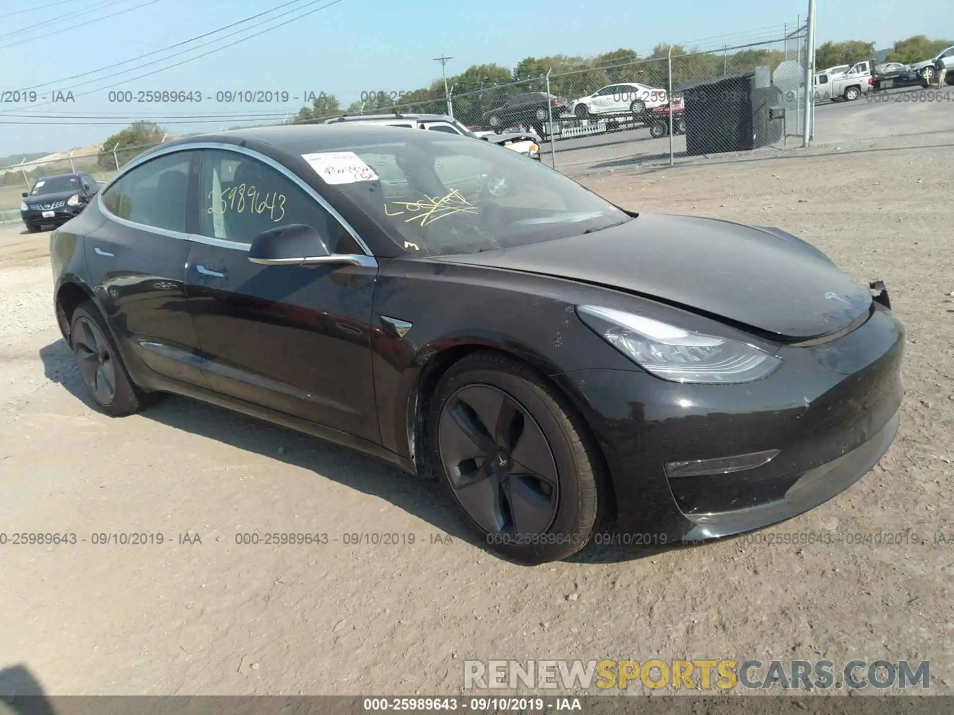 1 Photograph of a damaged car 5YJ3E1EA7KF305795 TESLA MODEL 3 2019