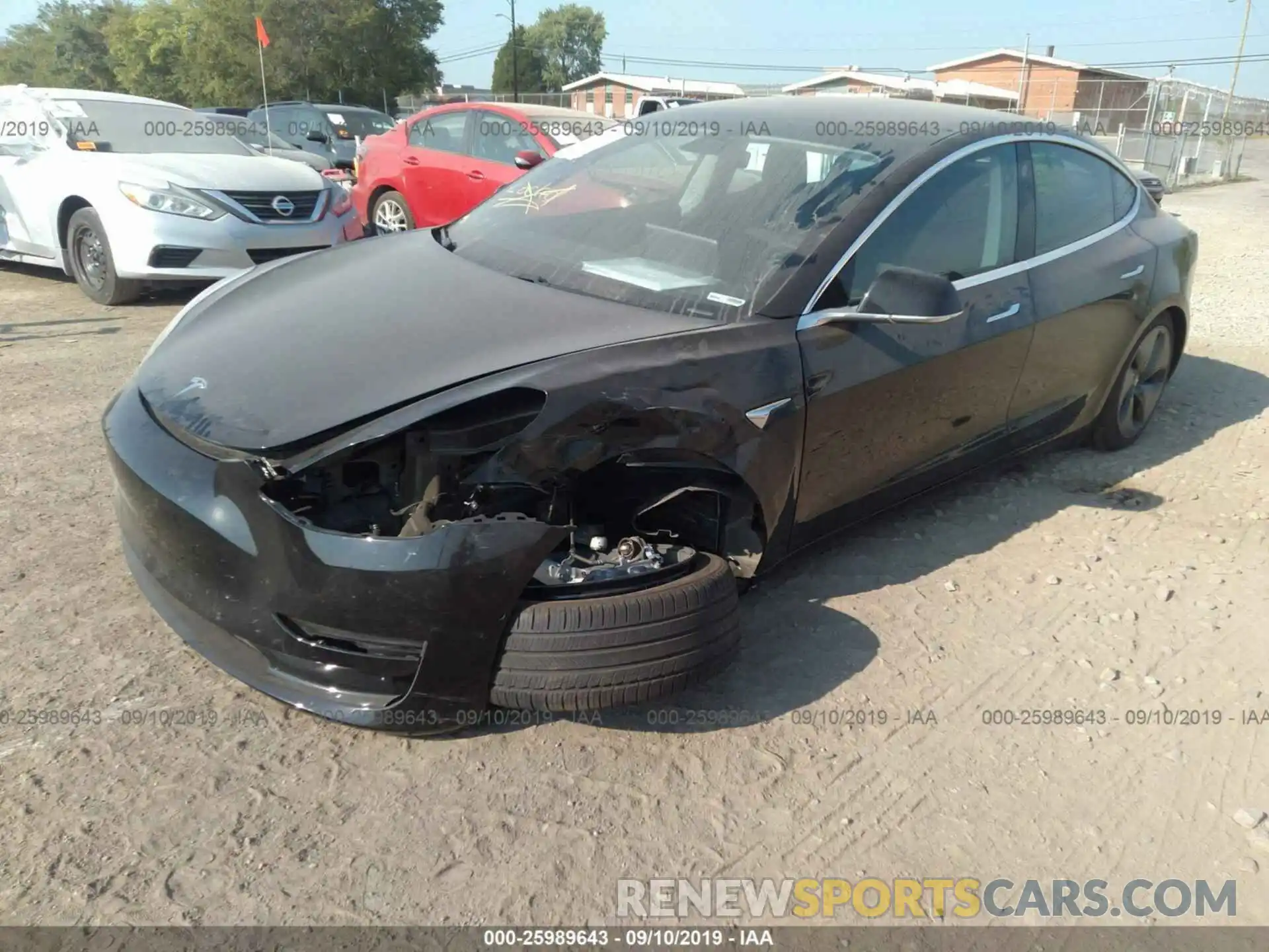 2 Photograph of a damaged car 5YJ3E1EA7KF305795 TESLA MODEL 3 2019