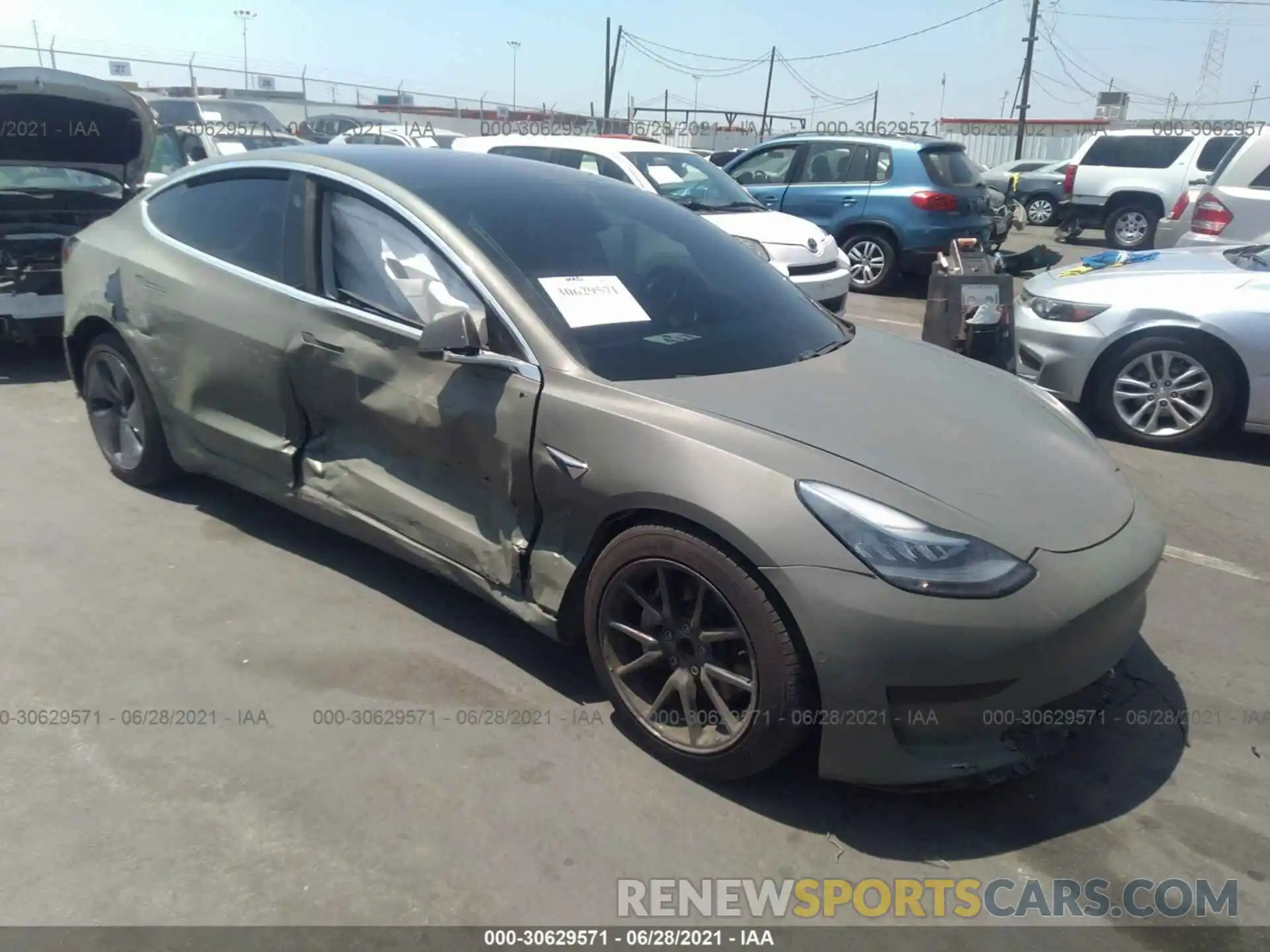 1 Photograph of a damaged car 5YJ3E1EA7KF305909 TESLA MODEL 3 2019