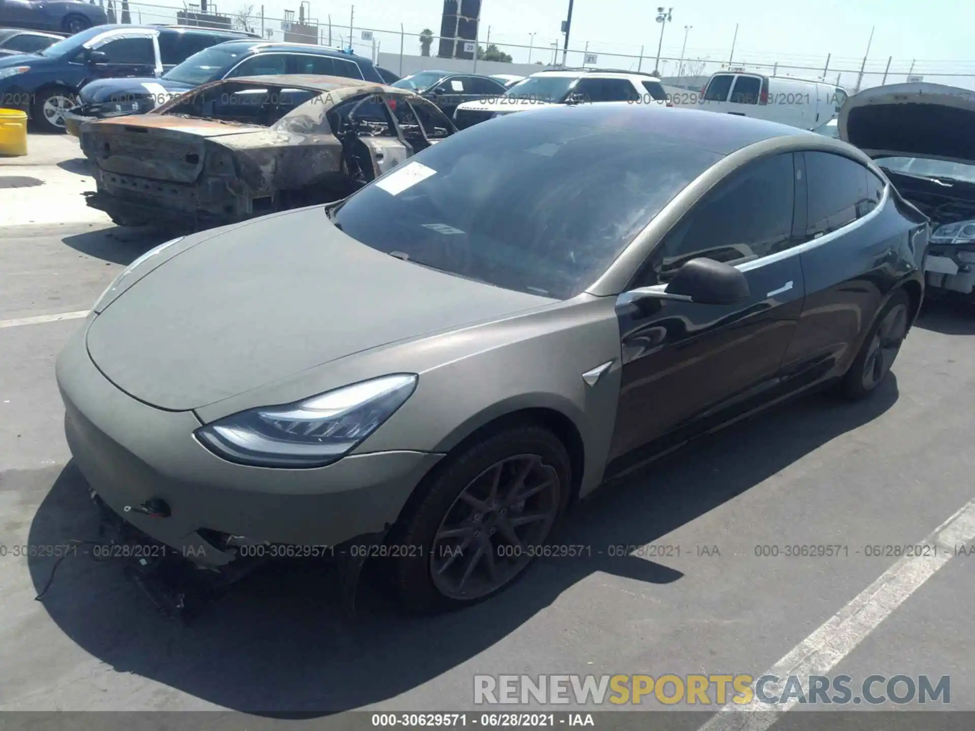 2 Photograph of a damaged car 5YJ3E1EA7KF305909 TESLA MODEL 3 2019