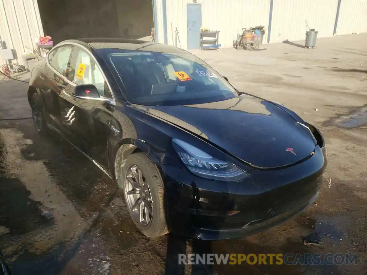 1 Photograph of a damaged car 5YJ3E1EA7KF306560 TESLA MODEL 3 2019