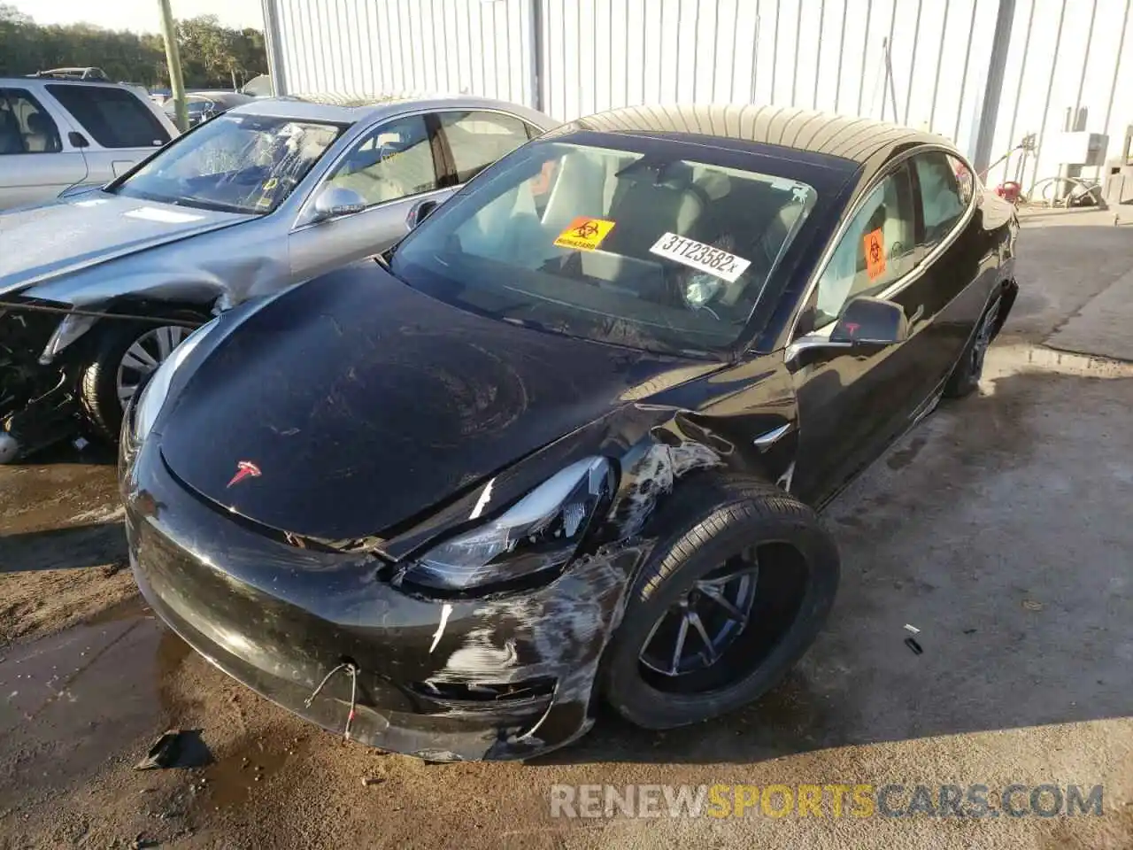 2 Photograph of a damaged car 5YJ3E1EA7KF306560 TESLA MODEL 3 2019