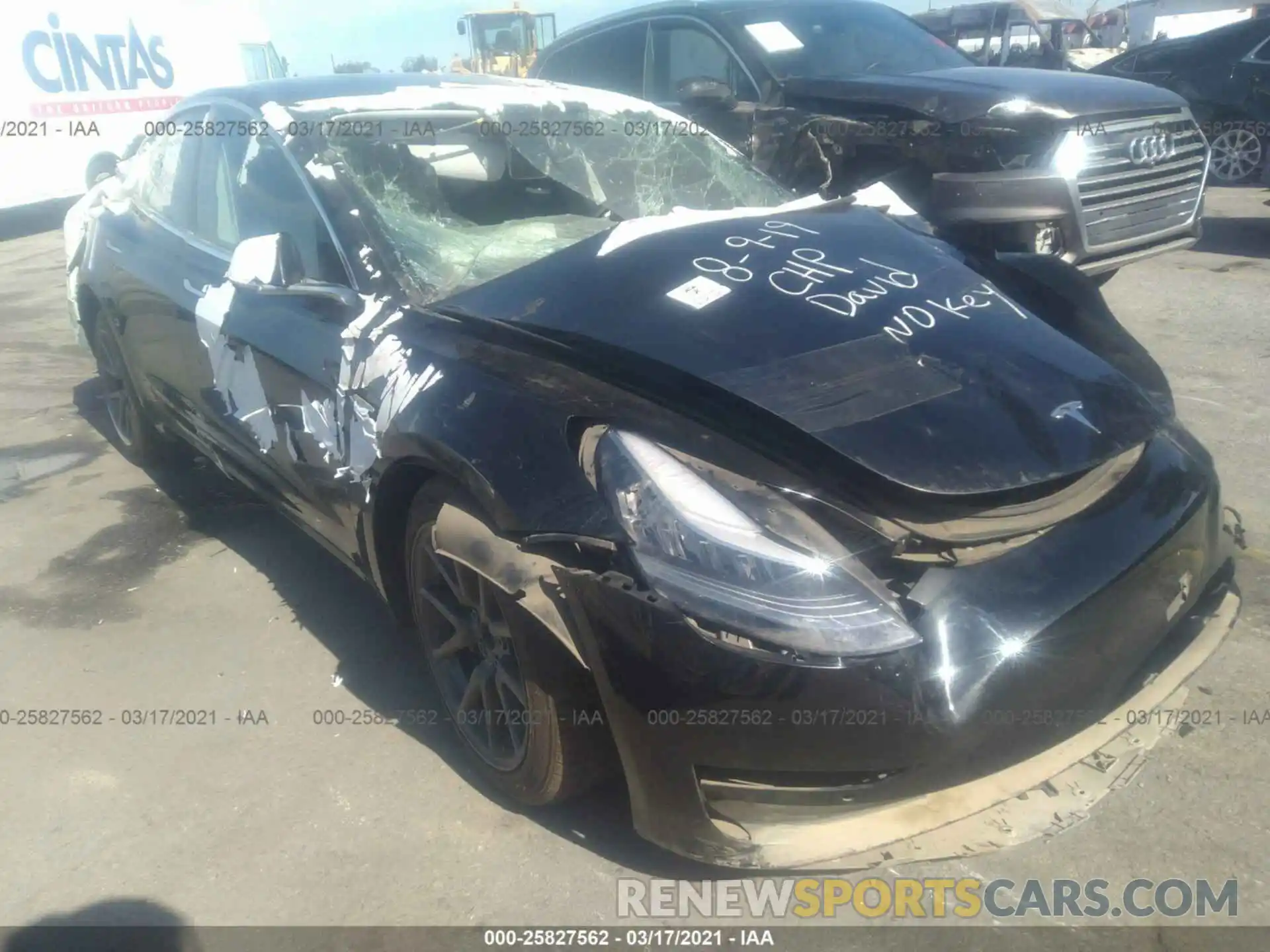 1 Photograph of a damaged car 5YJ3E1EA7KF307112 TESLA MODEL 3 2019