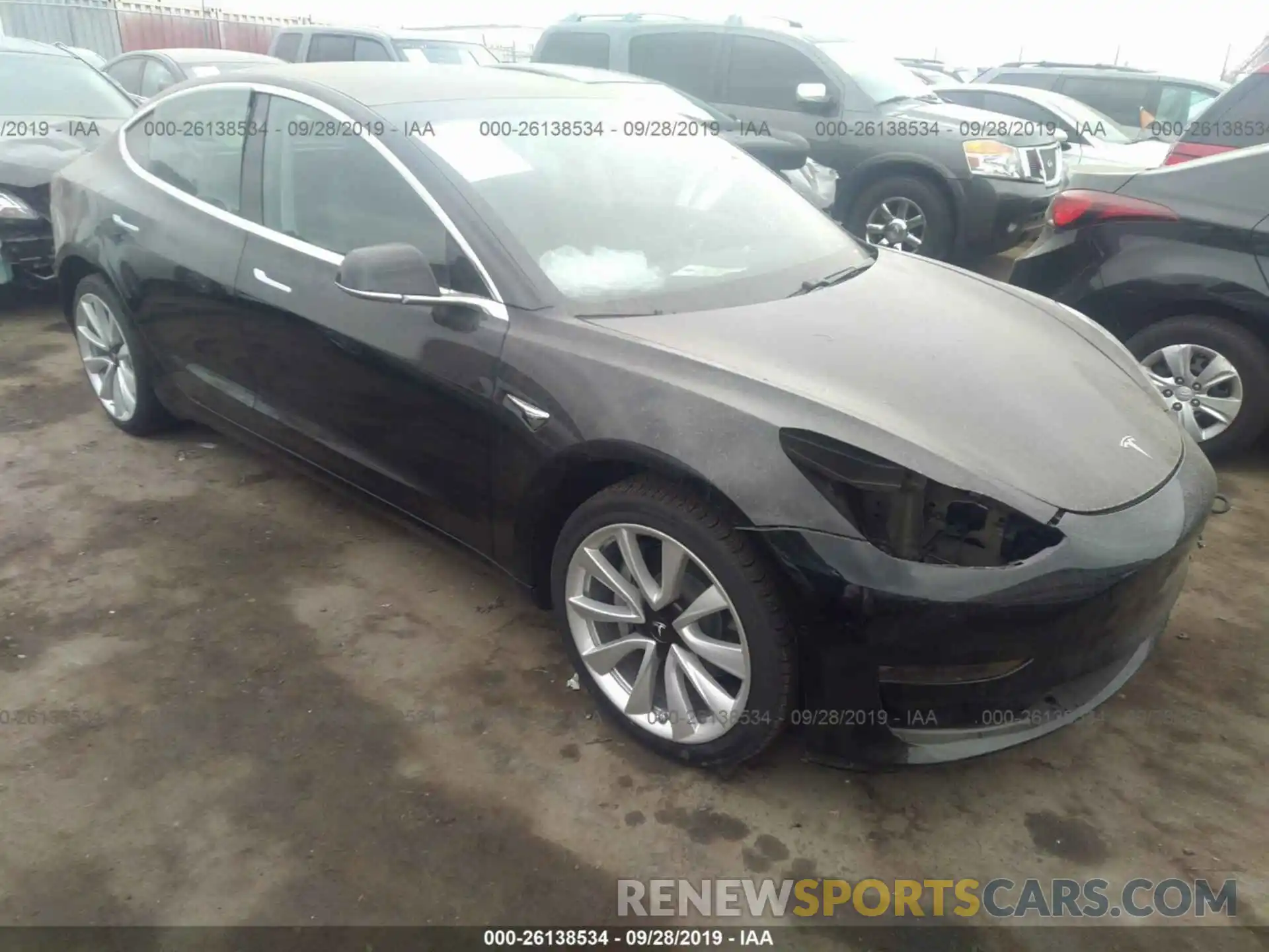 1 Photograph of a damaged car 5YJ3E1EA7KF311029 TESLA MODEL 3 2019