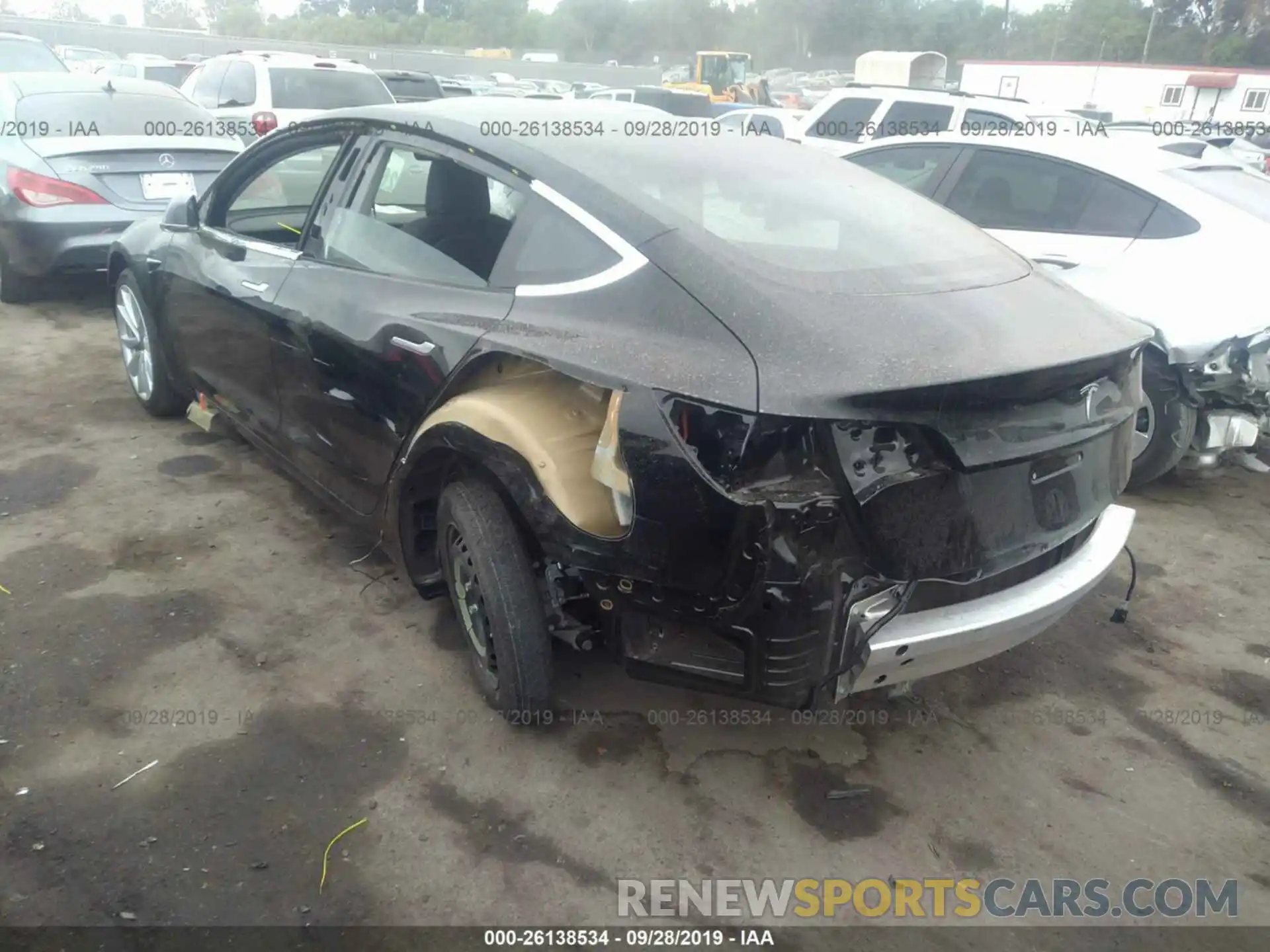 3 Photograph of a damaged car 5YJ3E1EA7KF311029 TESLA MODEL 3 2019