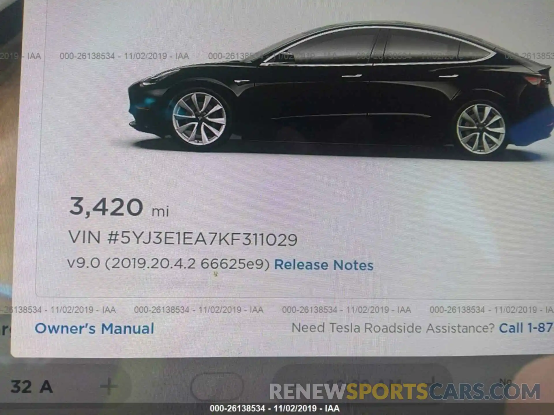 7 Photograph of a damaged car 5YJ3E1EA7KF311029 TESLA MODEL 3 2019