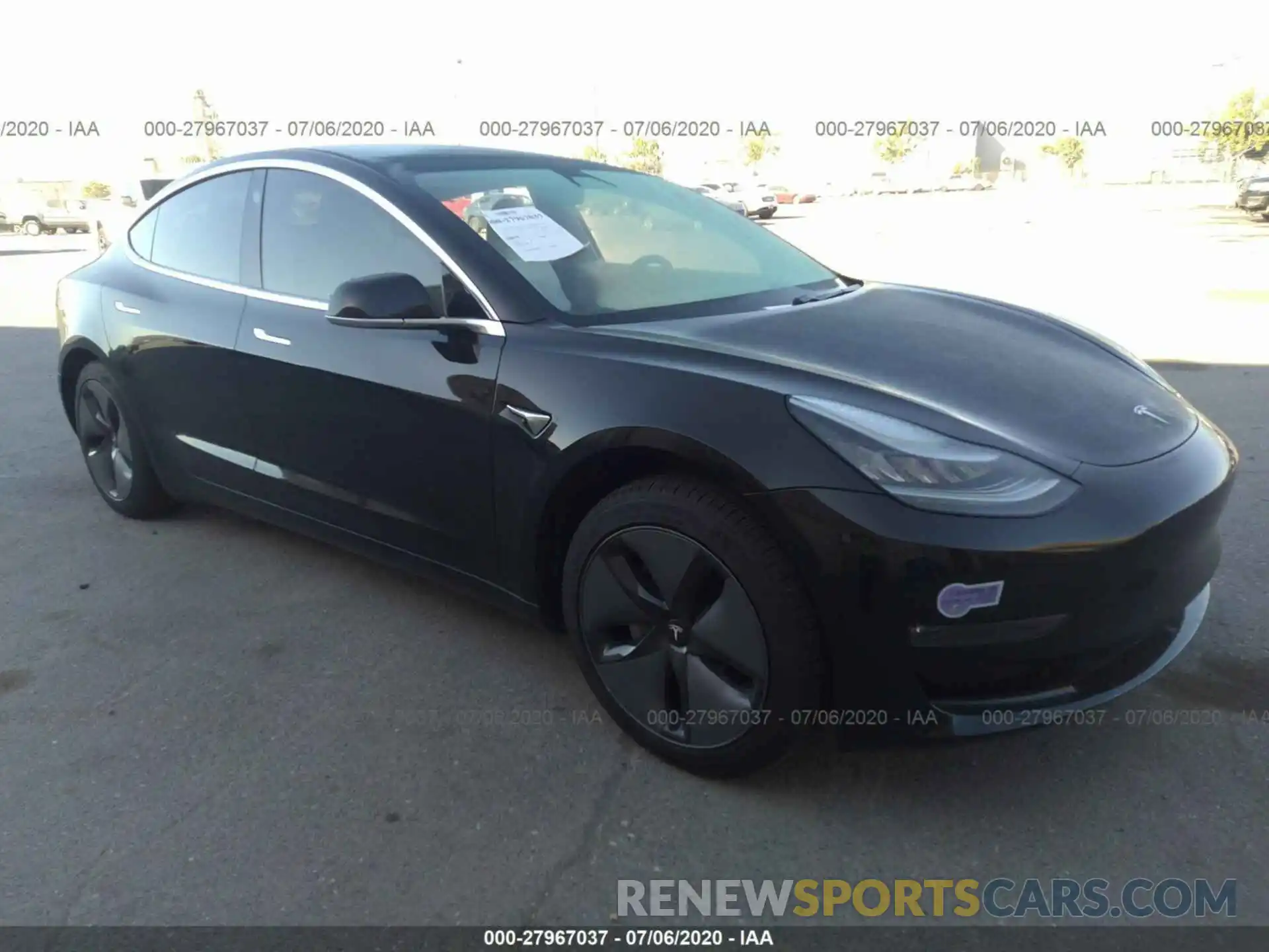 1 Photograph of a damaged car 5YJ3E1EA7KF312102 TESLA MODEL 3 2019