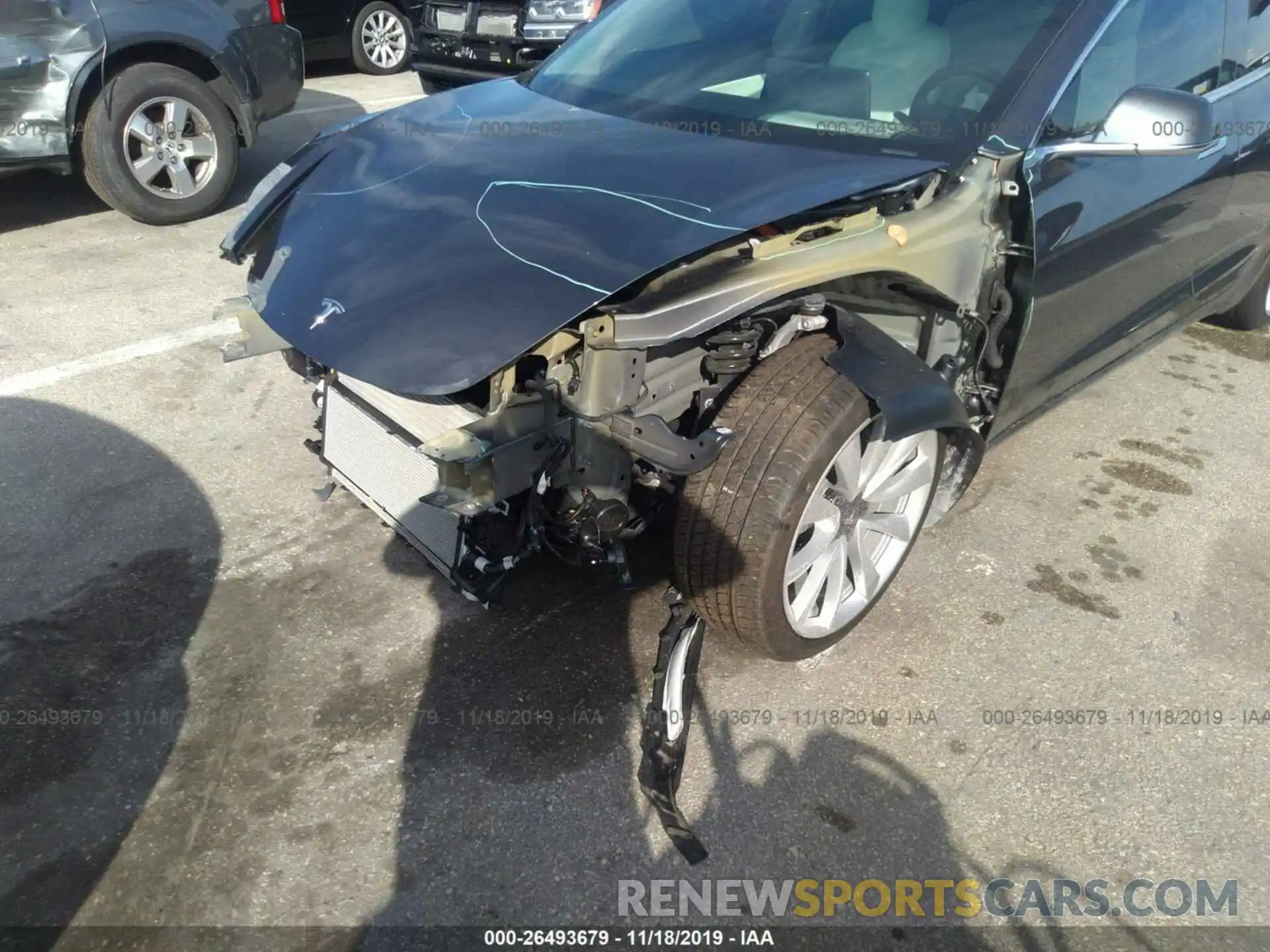 6 Photograph of a damaged car 5YJ3E1EA7KF312732 TESLA MODEL 3 2019