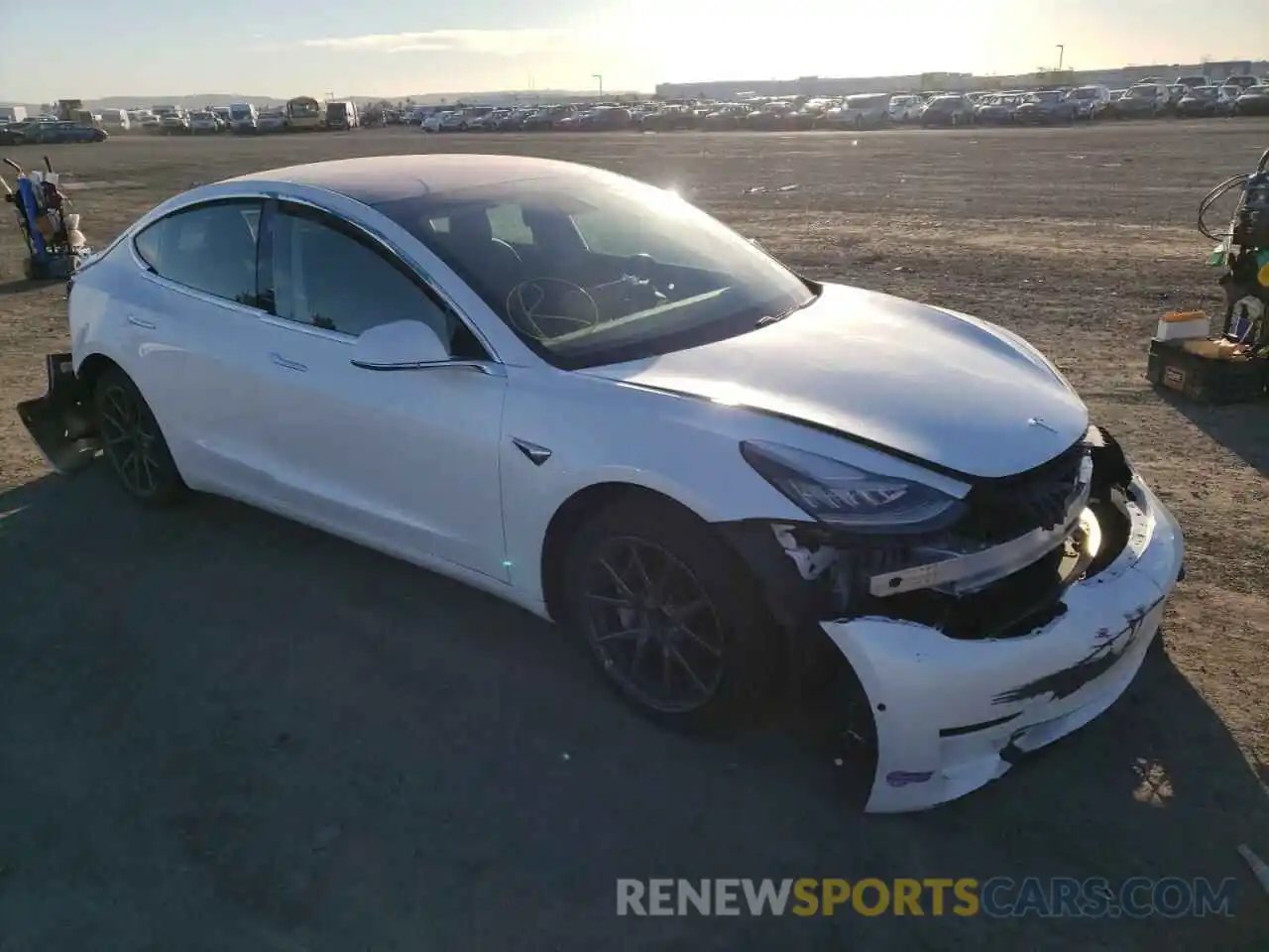 1 Photograph of a damaged car 5YJ3E1EA7KF313959 TESLA MODEL 3 2019