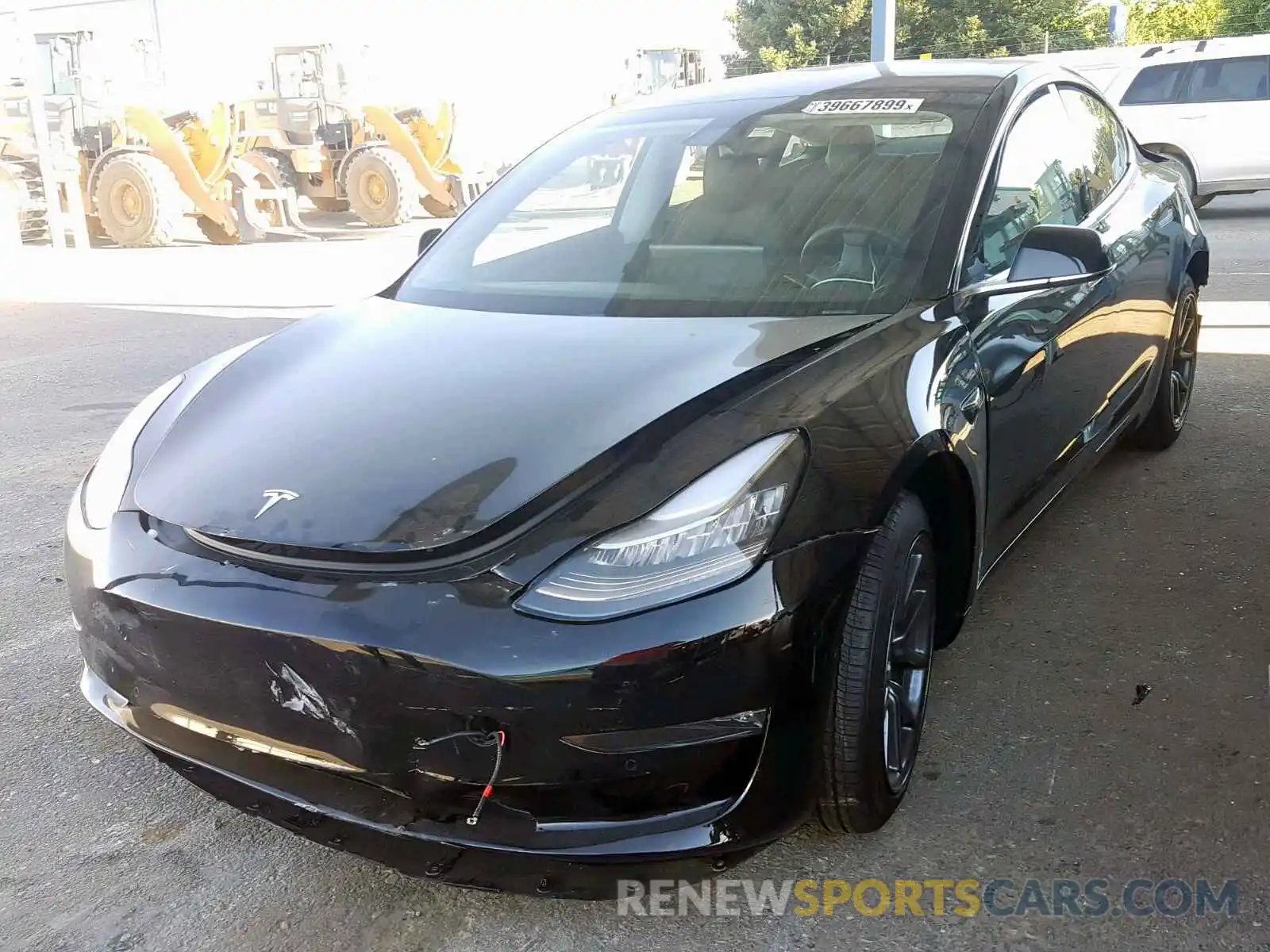 2 Photograph of a damaged car 5YJ3E1EA7KF315162 TESLA MODEL 3 2019