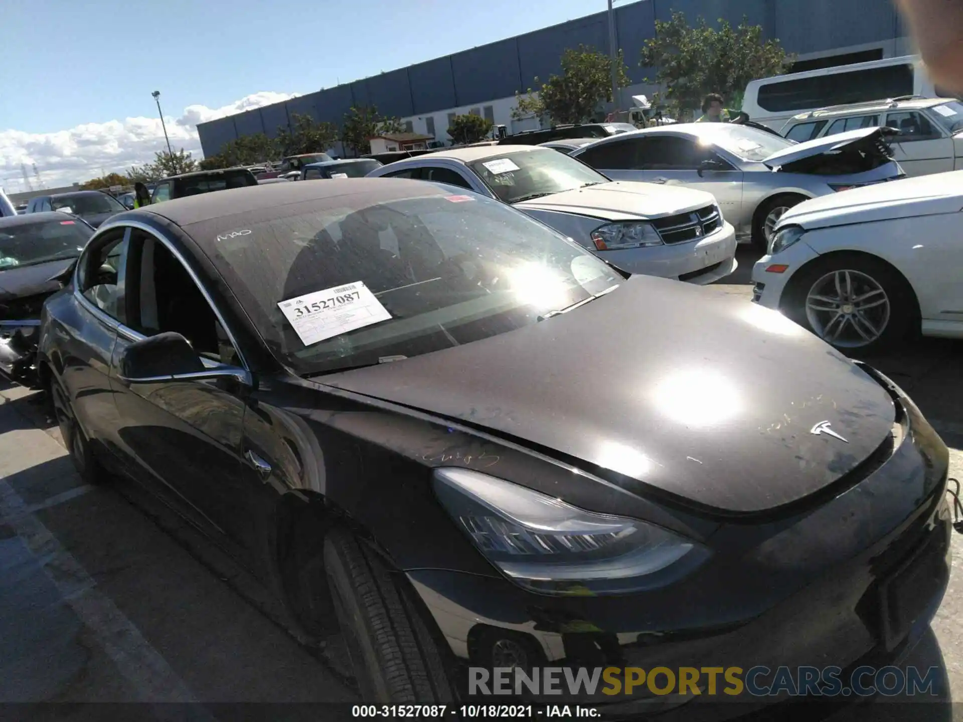 1 Photograph of a damaged car 5YJ3E1EA7KF316697 TESLA MODEL 3 2019