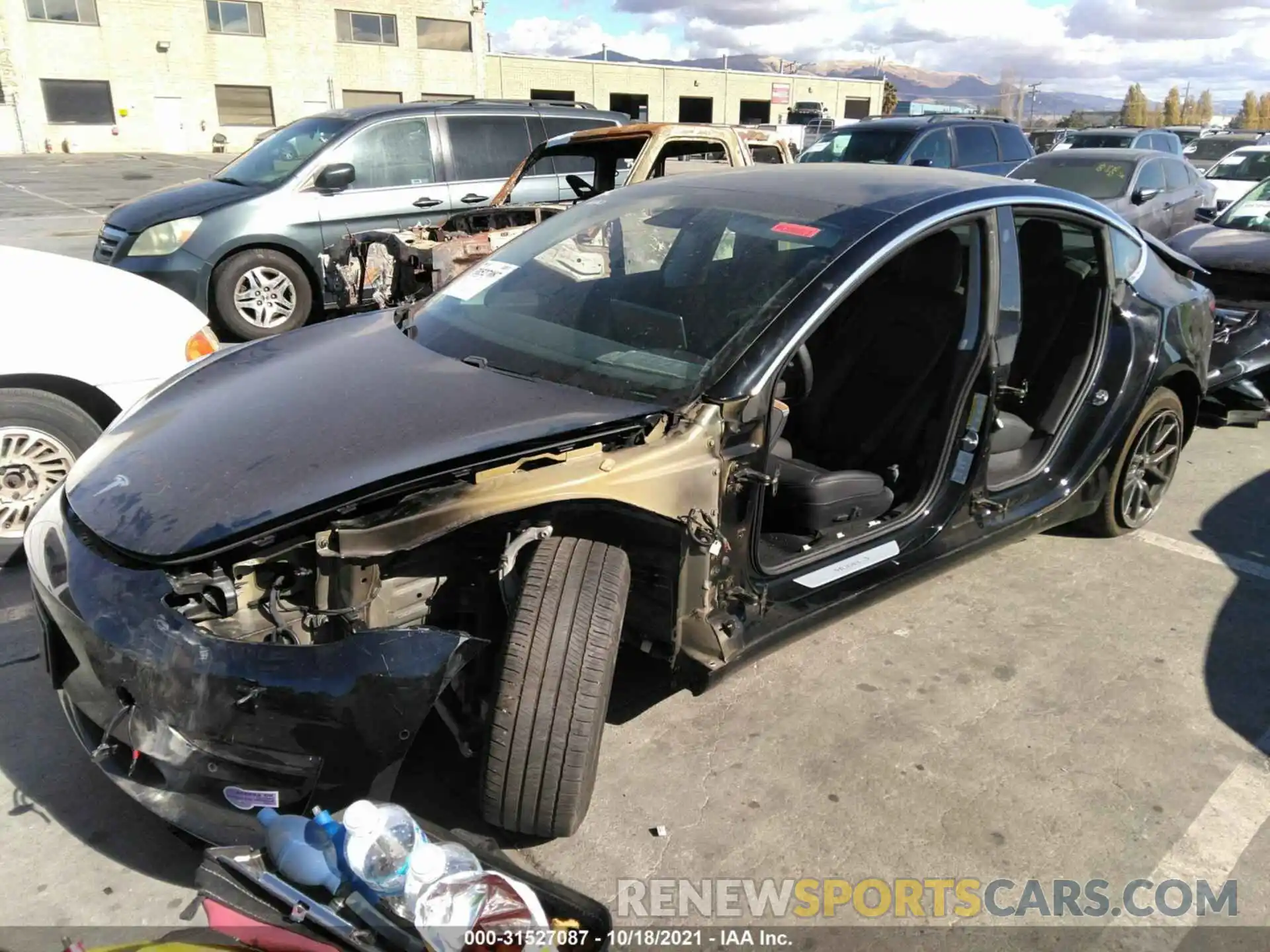 2 Photograph of a damaged car 5YJ3E1EA7KF316697 TESLA MODEL 3 2019