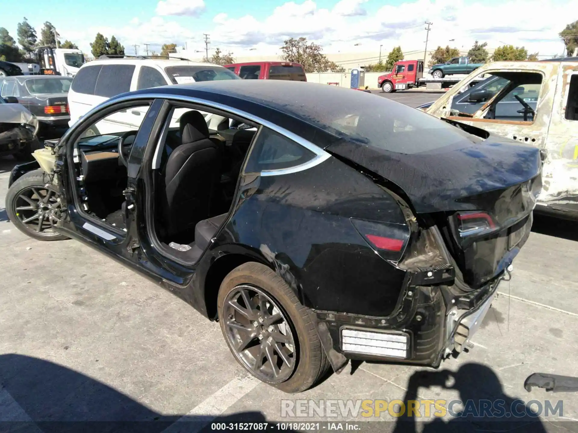 3 Photograph of a damaged car 5YJ3E1EA7KF316697 TESLA MODEL 3 2019