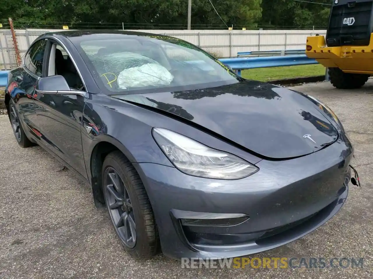 1 Photograph of a damaged car 5YJ3E1EA7KF324296 TESLA MODEL 3 2019