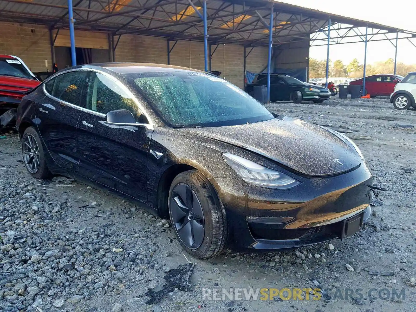 1 Photograph of a damaged car 5YJ3E1EA7KF325142 TESLA MODEL 3 2019