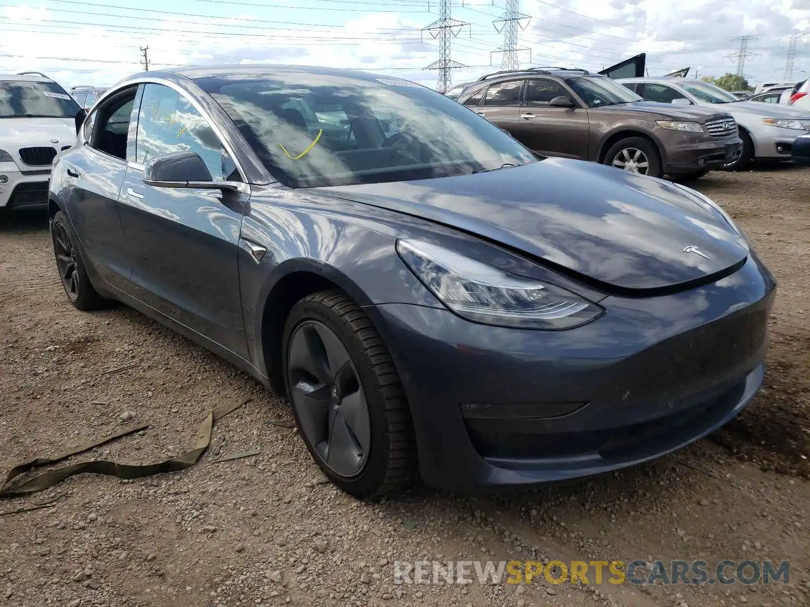 1 Photograph of a damaged car 5YJ3E1EA7KF325688 TESLA MODEL 3 2019