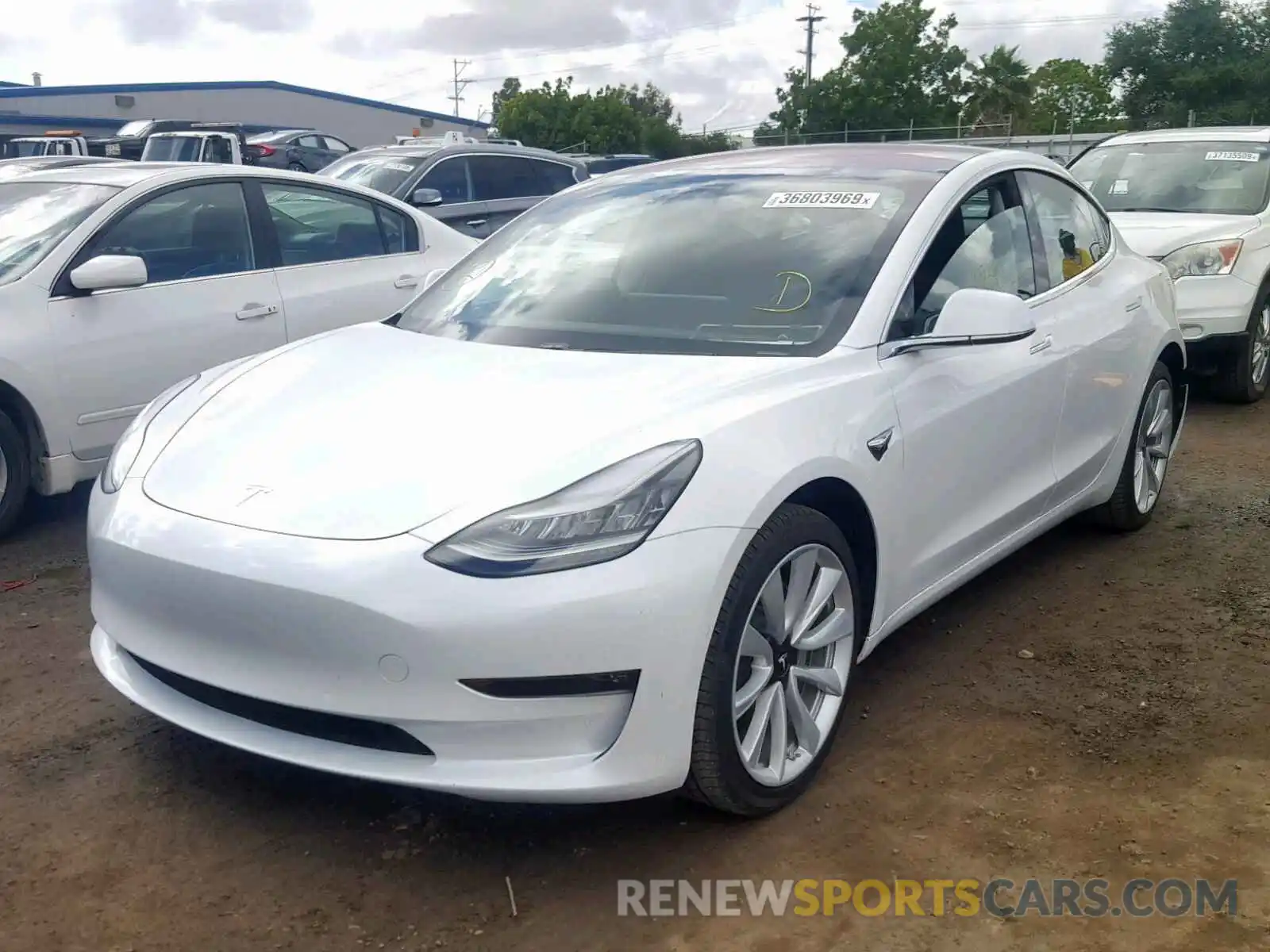 2 Photograph of a damaged car 5YJ3E1EA7KF326999 TESLA MODEL 3 2019