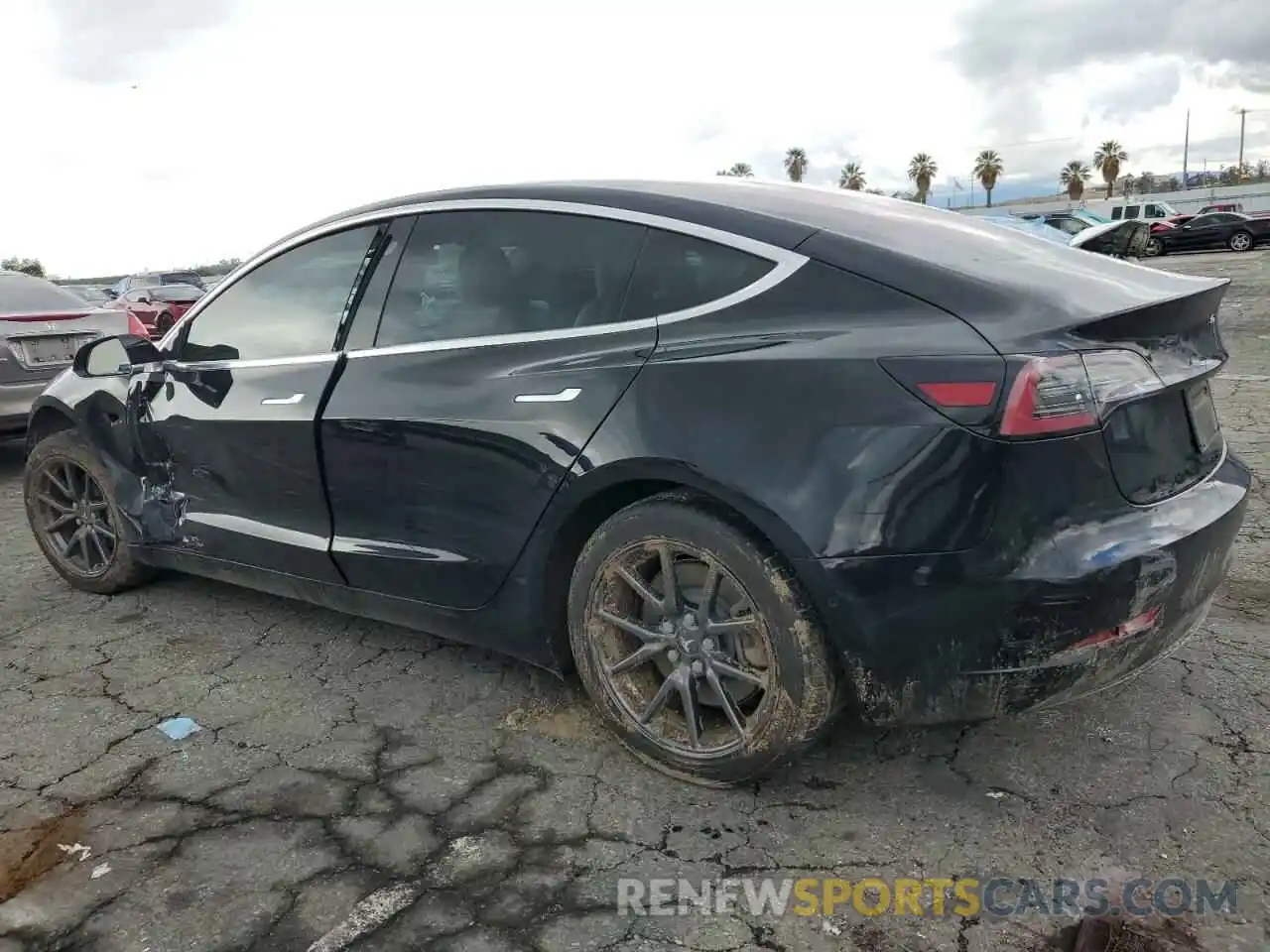 2 Photograph of a damaged car 5YJ3E1EA7KF327151 TESLA MODEL 3 2019