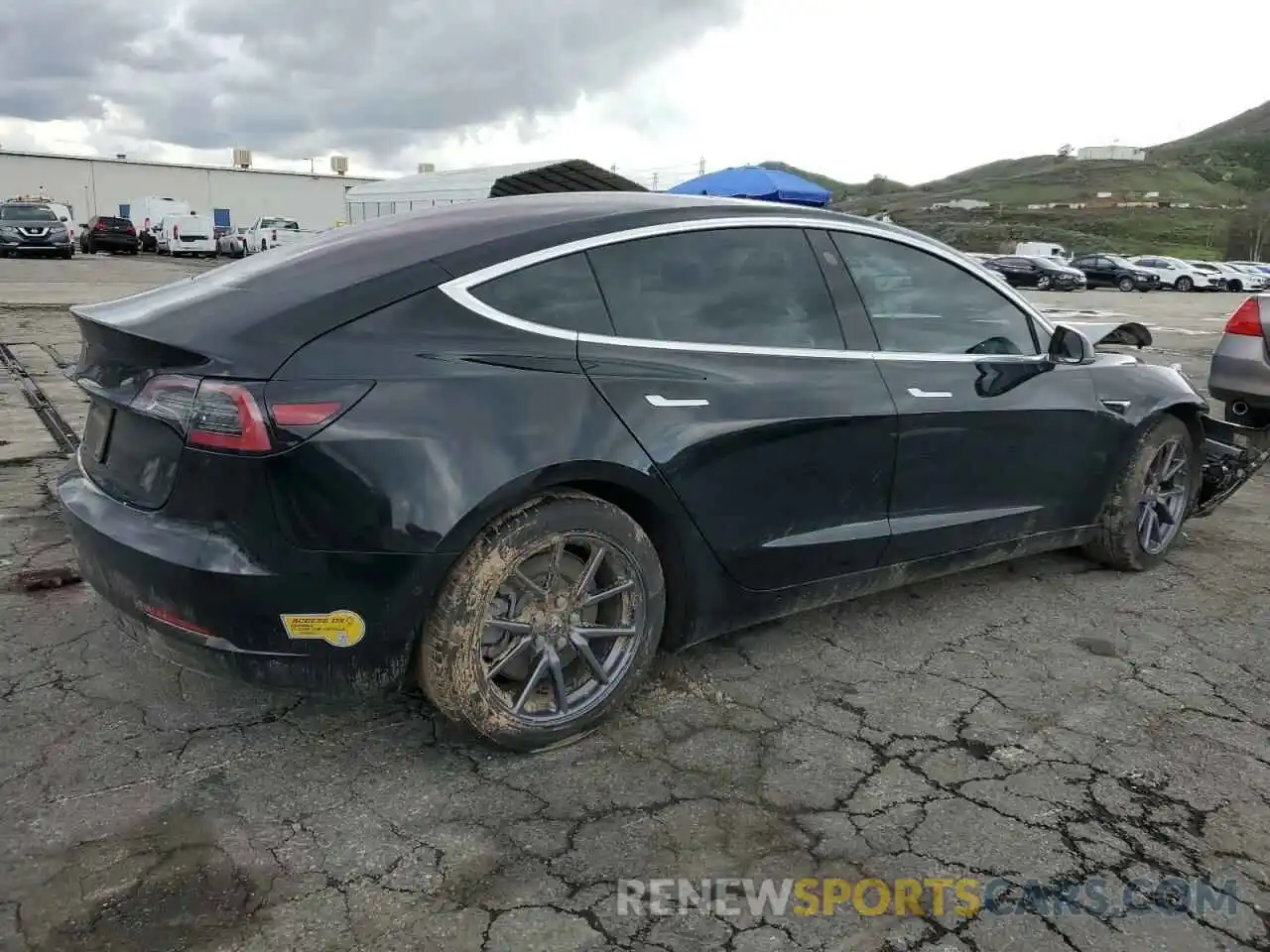 3 Photograph of a damaged car 5YJ3E1EA7KF327151 TESLA MODEL 3 2019