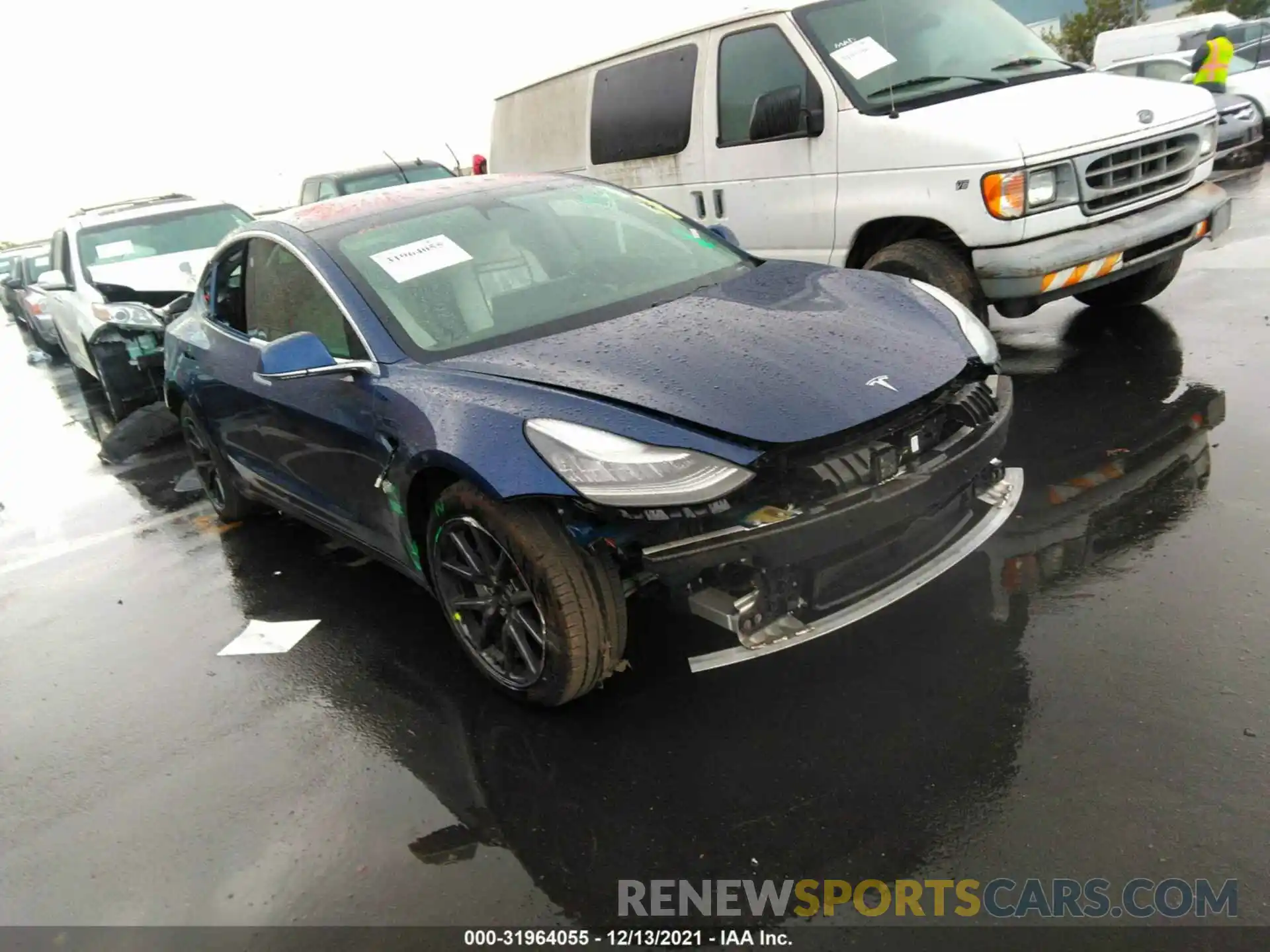 1 Photograph of a damaged car 5YJ3E1EA7KF327795 TESLA MODEL 3 2019