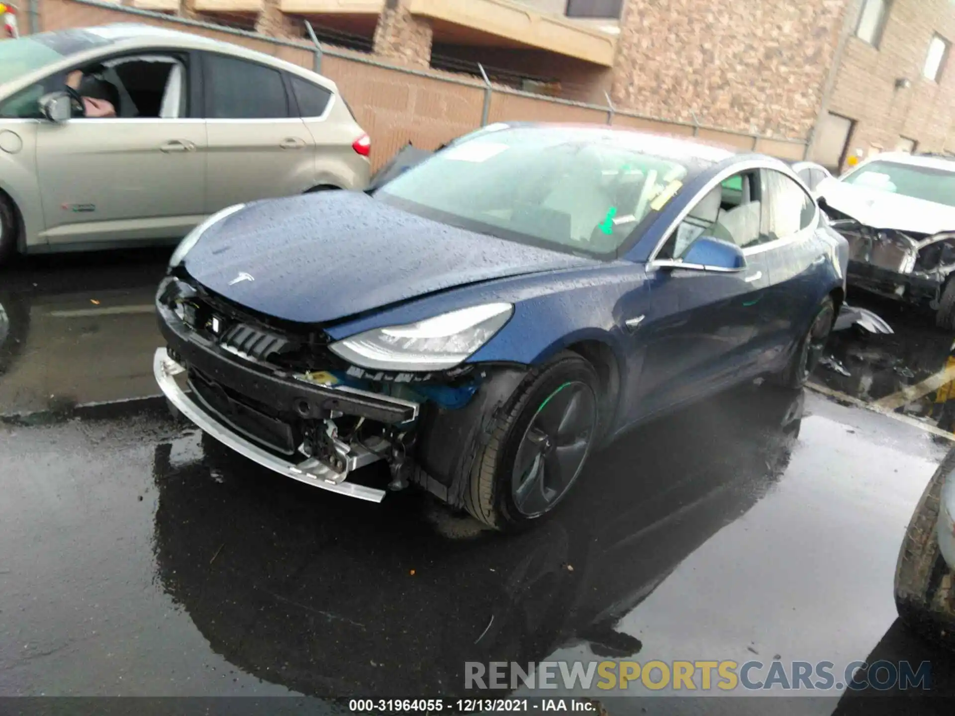 2 Photograph of a damaged car 5YJ3E1EA7KF327795 TESLA MODEL 3 2019