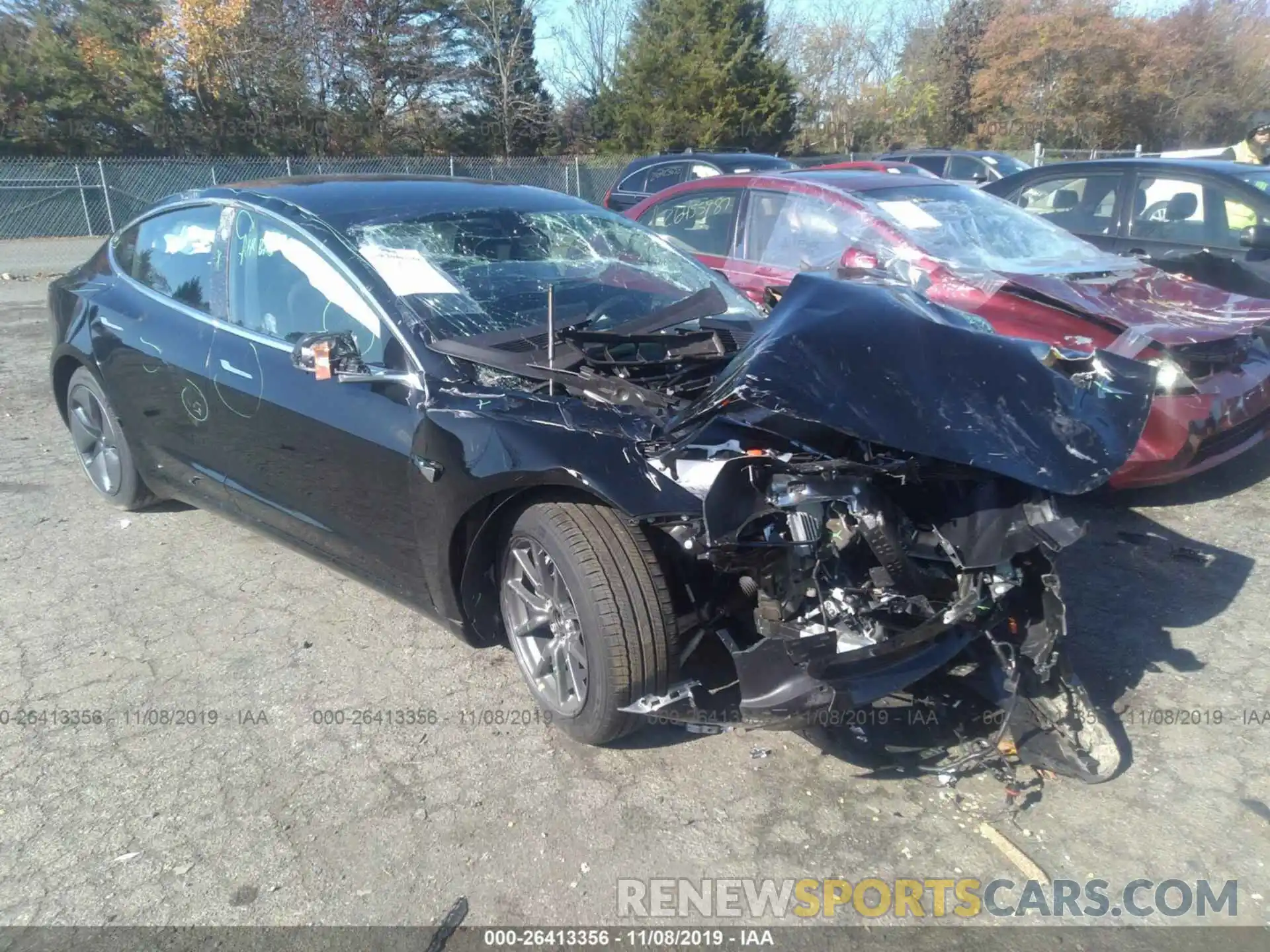 1 Photograph of a damaged car 5YJ3E1EA7KF327828 TESLA MODEL 3 2019