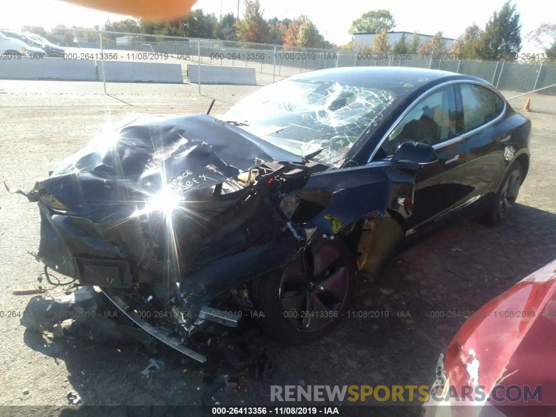 2 Photograph of a damaged car 5YJ3E1EA7KF327828 TESLA MODEL 3 2019