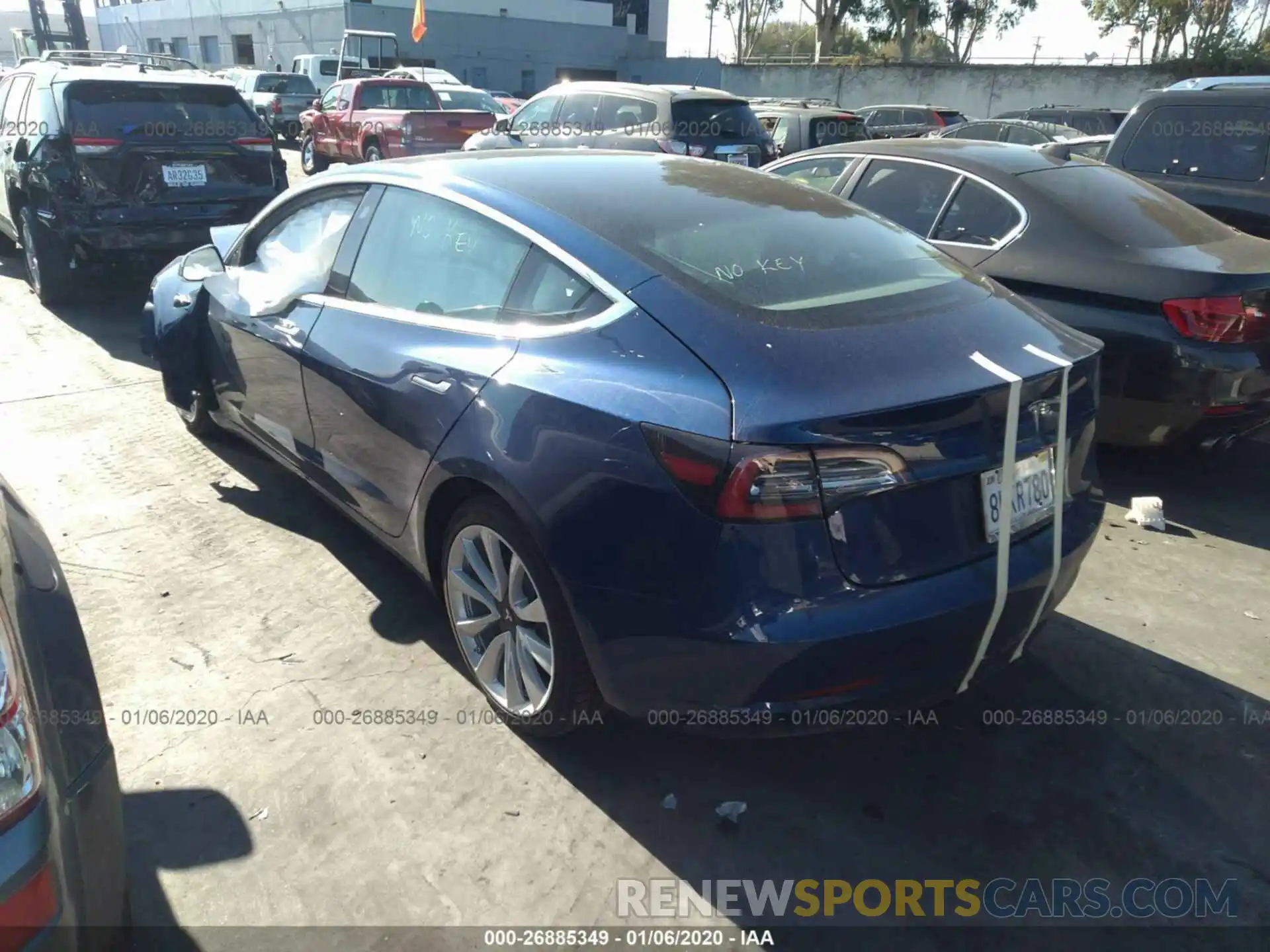 3 Photograph of a damaged car 5YJ3E1EA7KF332012 TESLA MODEL 3 2019