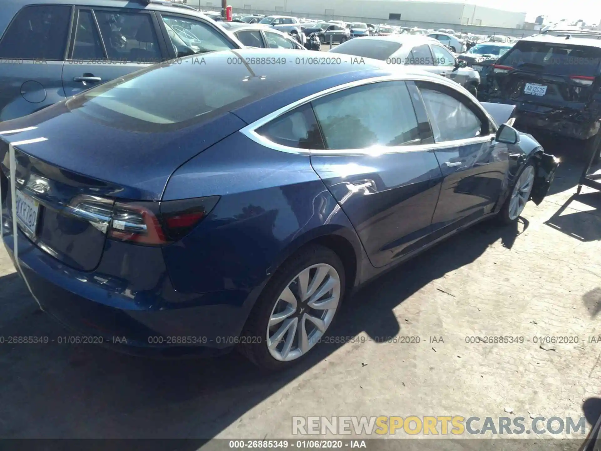 4 Photograph of a damaged car 5YJ3E1EA7KF332012 TESLA MODEL 3 2019