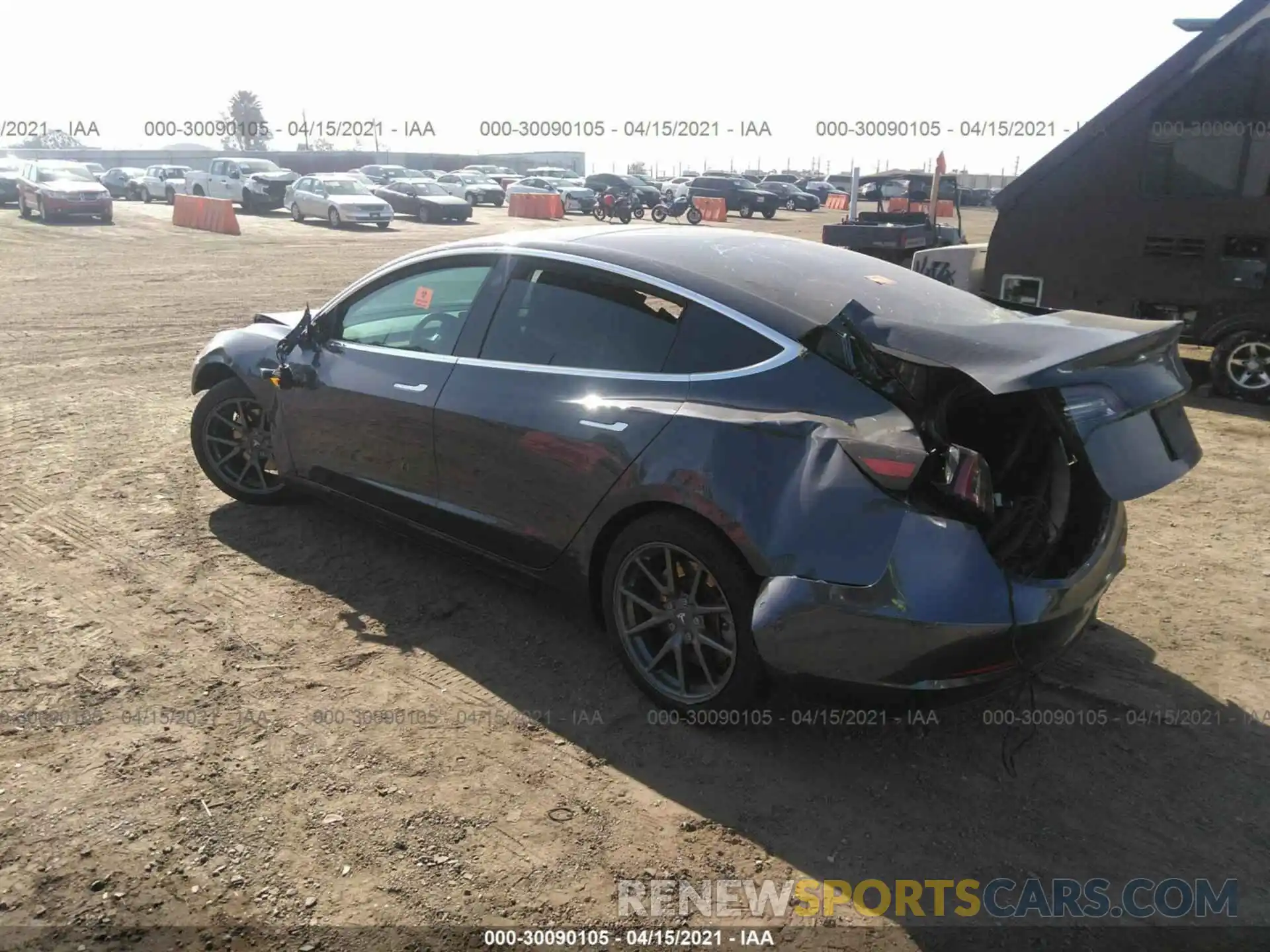 3 Photograph of a damaged car 5YJ3E1EA7KF338196 TESLA MODEL 3 2019