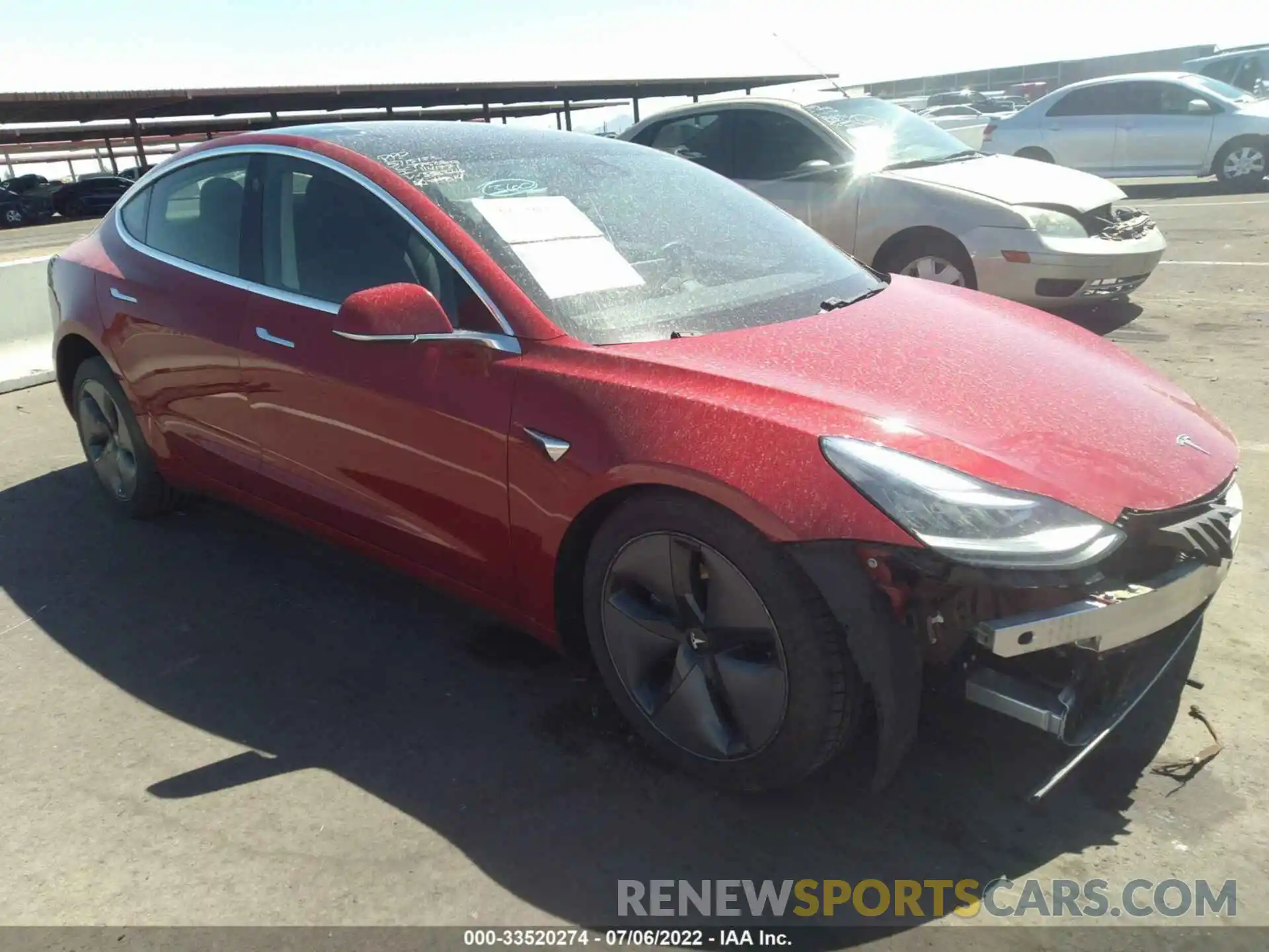 1 Photograph of a damaged car 5YJ3E1EA7KF338246 TESLA MODEL 3 2019