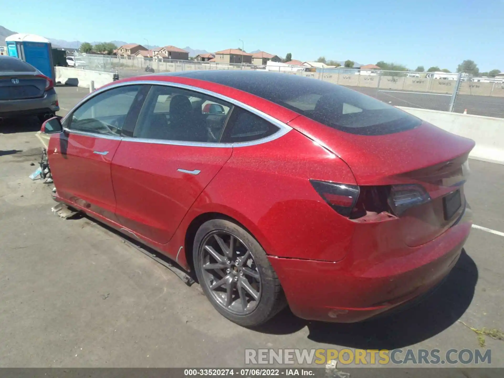 3 Photograph of a damaged car 5YJ3E1EA7KF338246 TESLA MODEL 3 2019