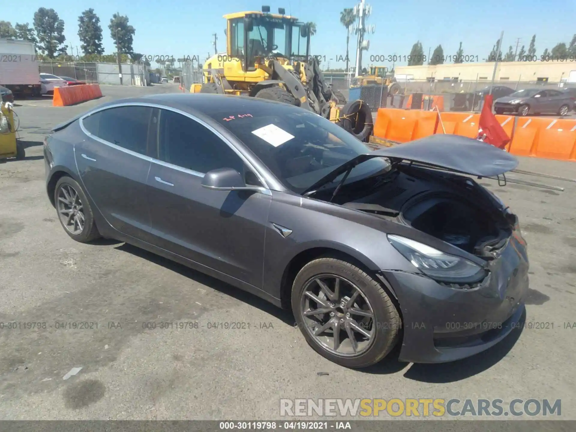 1 Photograph of a damaged car 5YJ3E1EA7KF362403 TESLA MODEL 3 2019