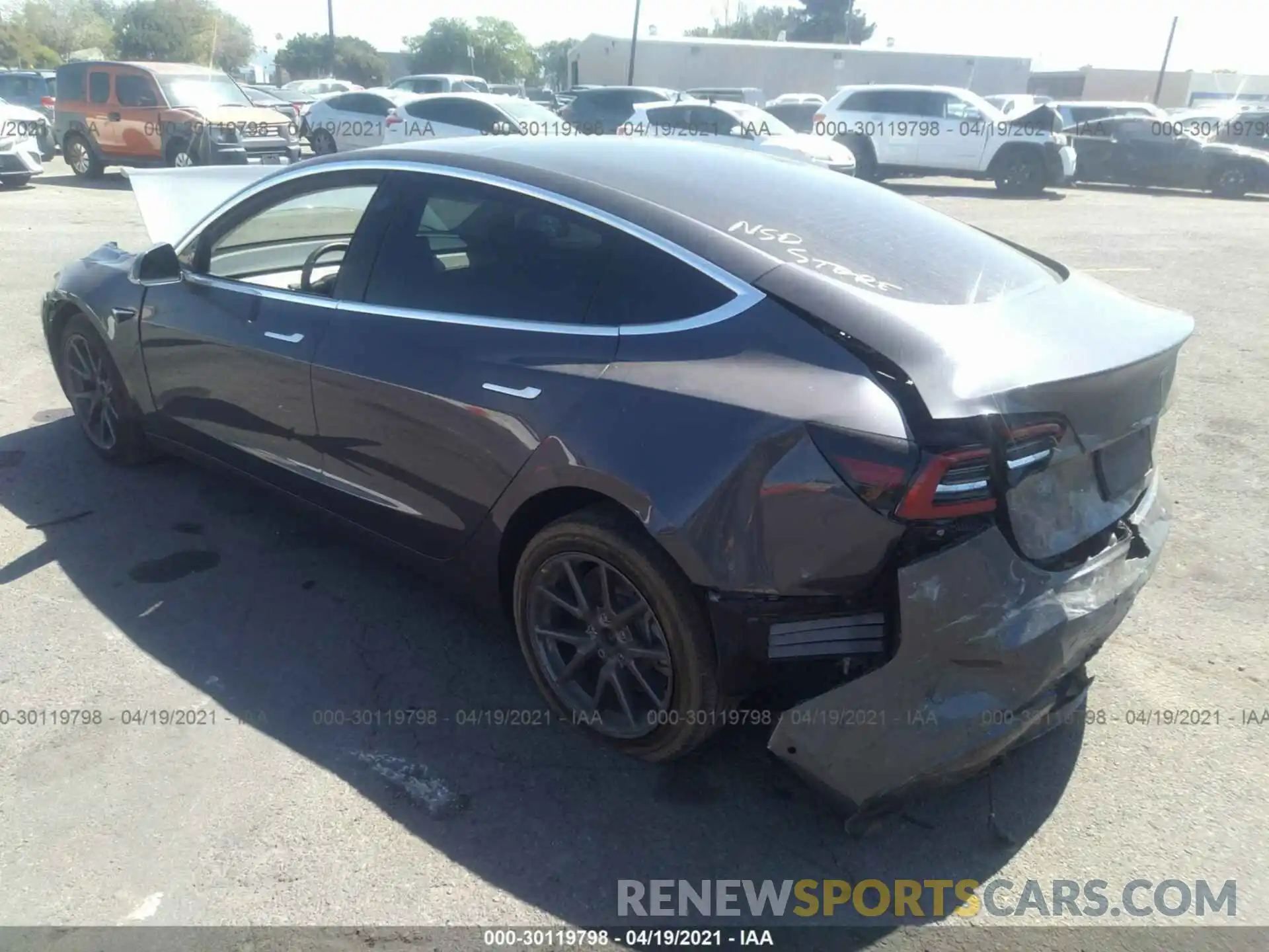 3 Photograph of a damaged car 5YJ3E1EA7KF362403 TESLA MODEL 3 2019