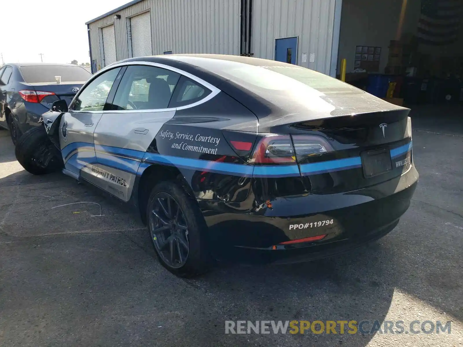 3 Photograph of a damaged car 5YJ3E1EA7KF394574 TESLA MODEL 3 2019