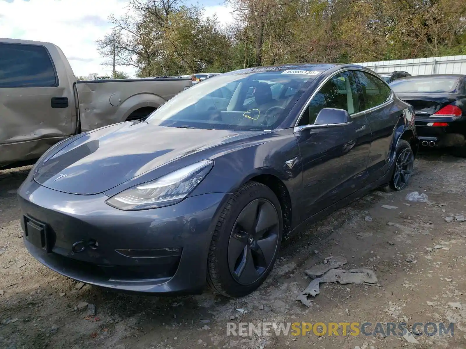 2 Photograph of a damaged car 5YJ3E1EA7KF396177 TESLA MODEL 3 2019