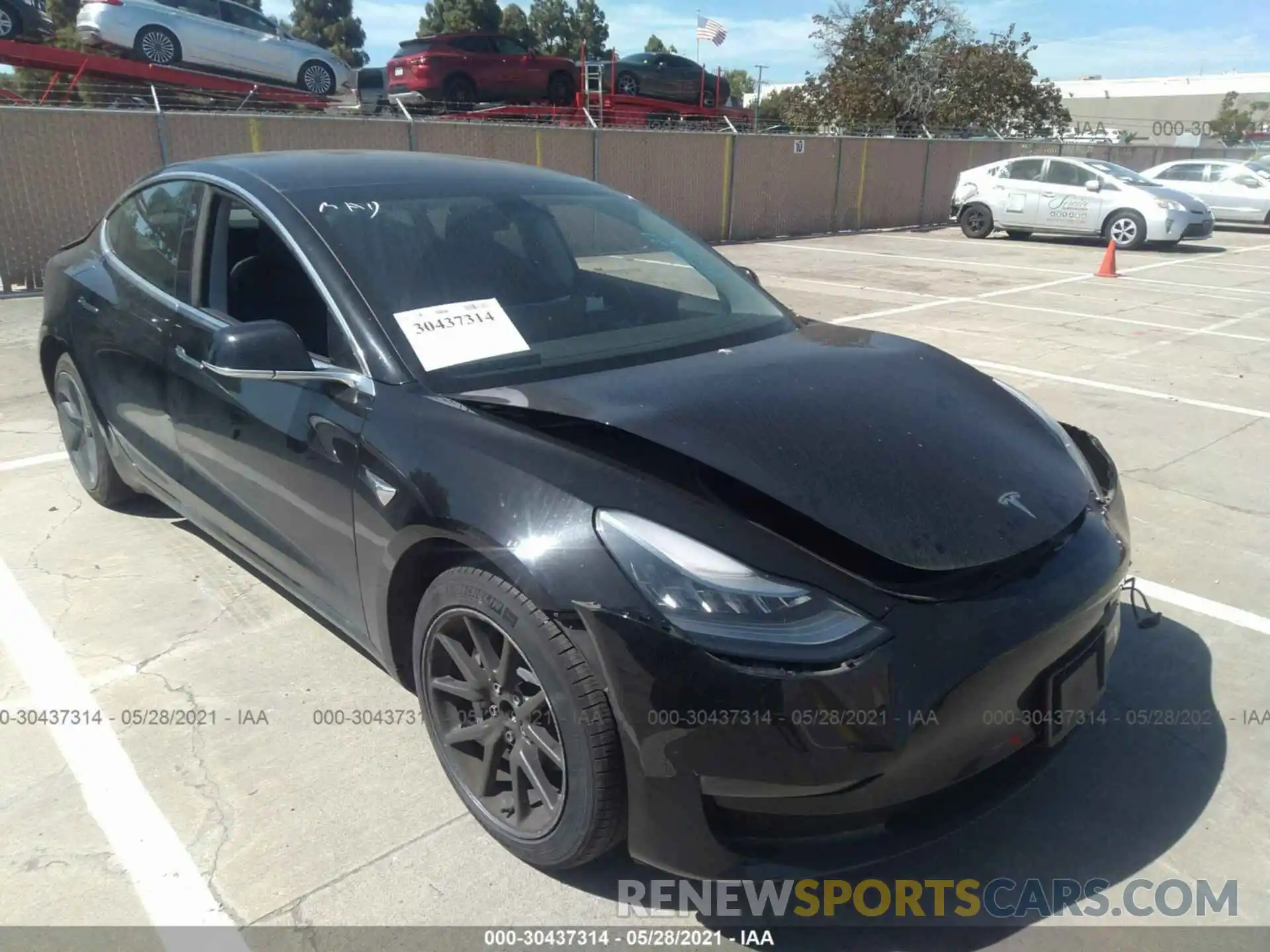 1 Photograph of a damaged car 5YJ3E1EA7KF397670 TESLA MODEL 3 2019