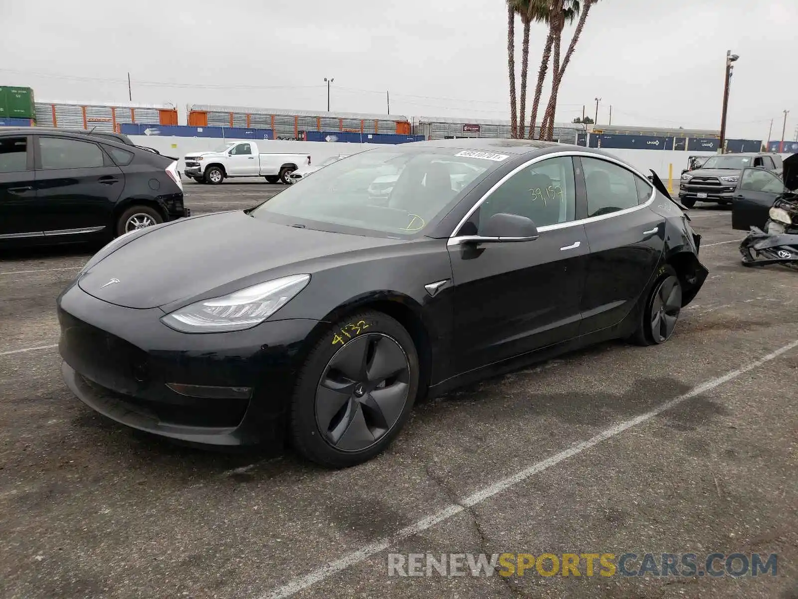 2 Photograph of a damaged car 5YJ3E1EA7KF398267 TESLA MODEL 3 2019