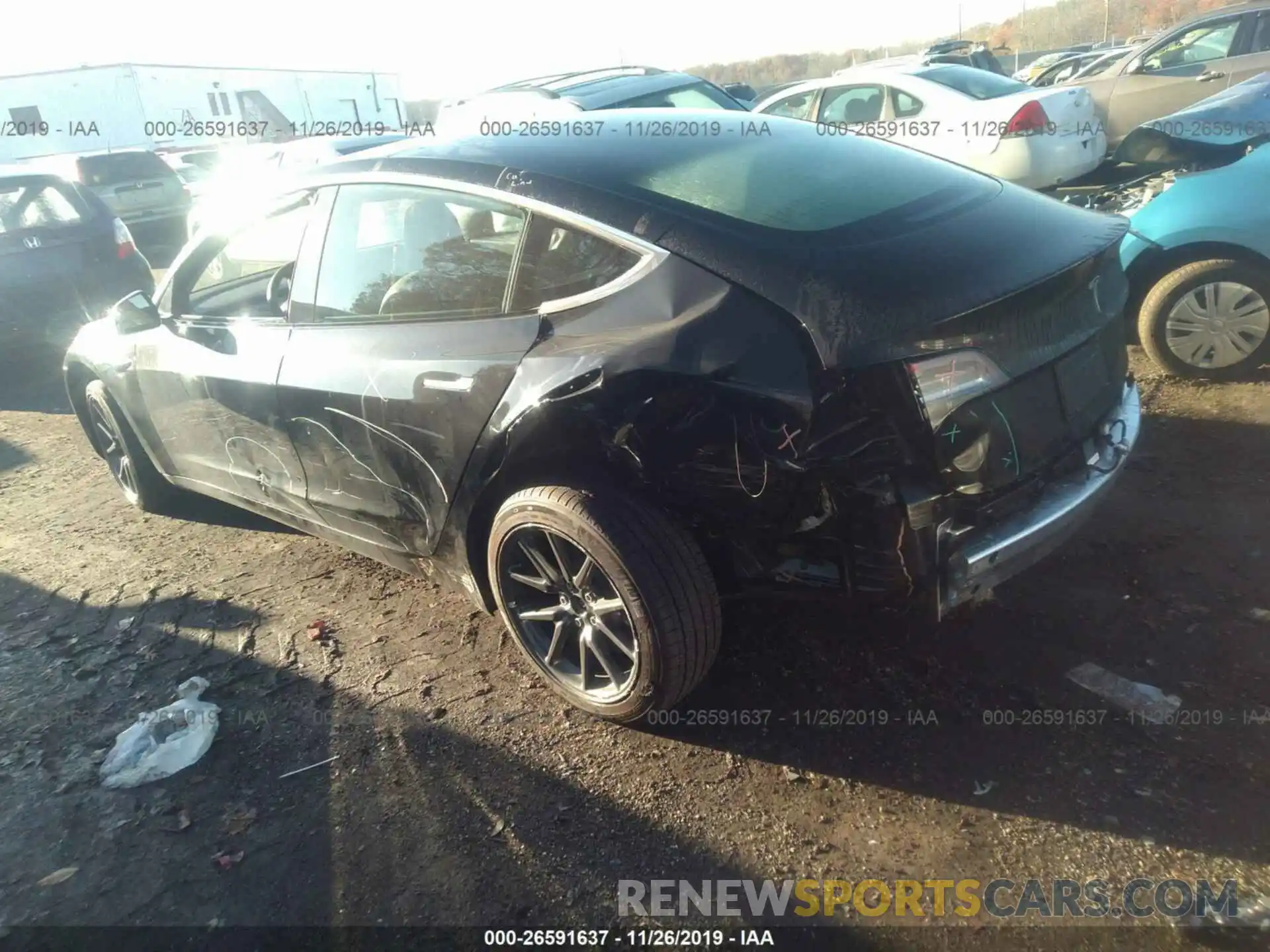 3 Photograph of a damaged car 5YJ3E1EA7KF398446 TESLA MODEL 3 2019