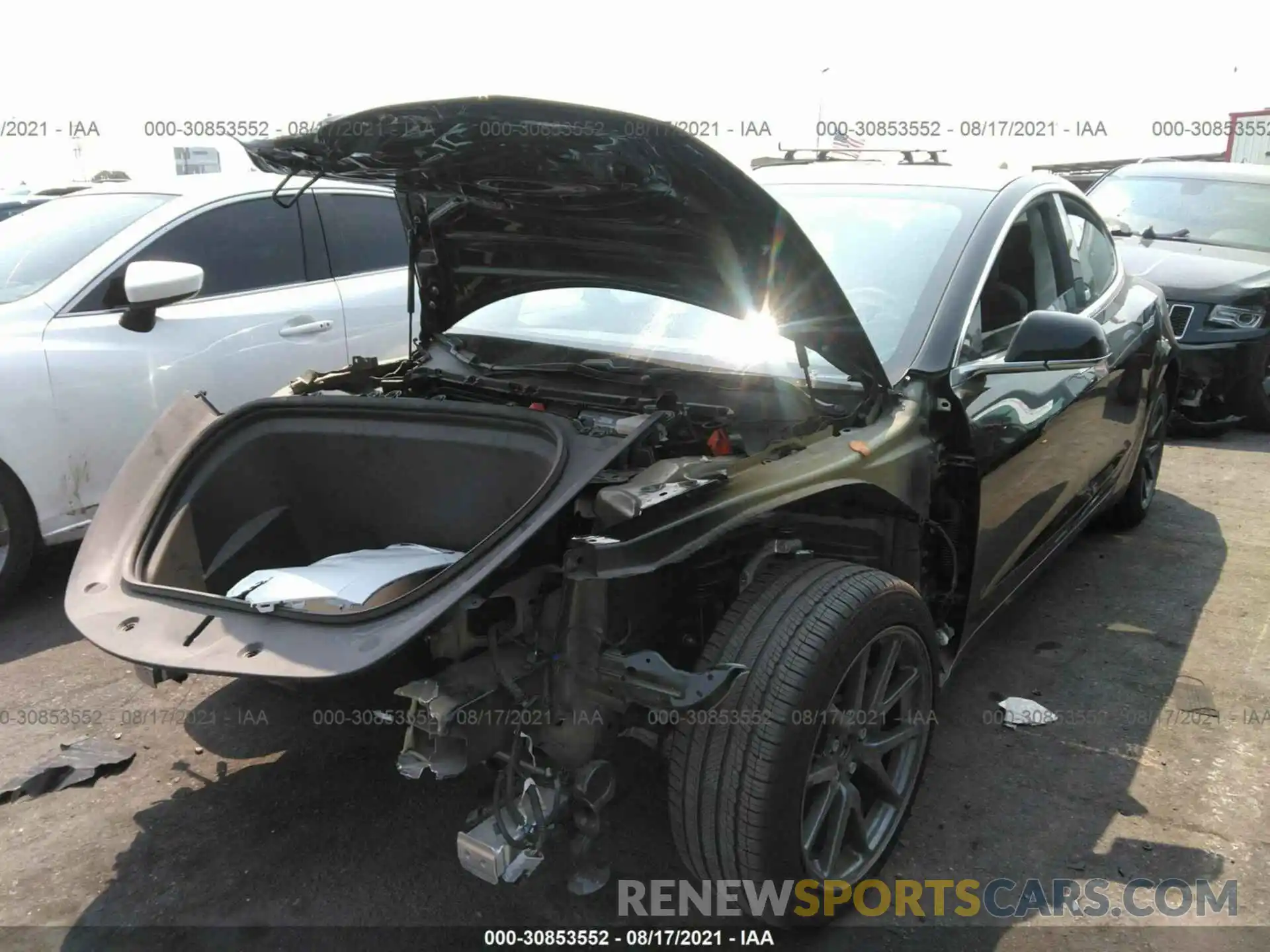 2 Photograph of a damaged car 5YJ3E1EA7KF399001 TESLA MODEL 3 2019